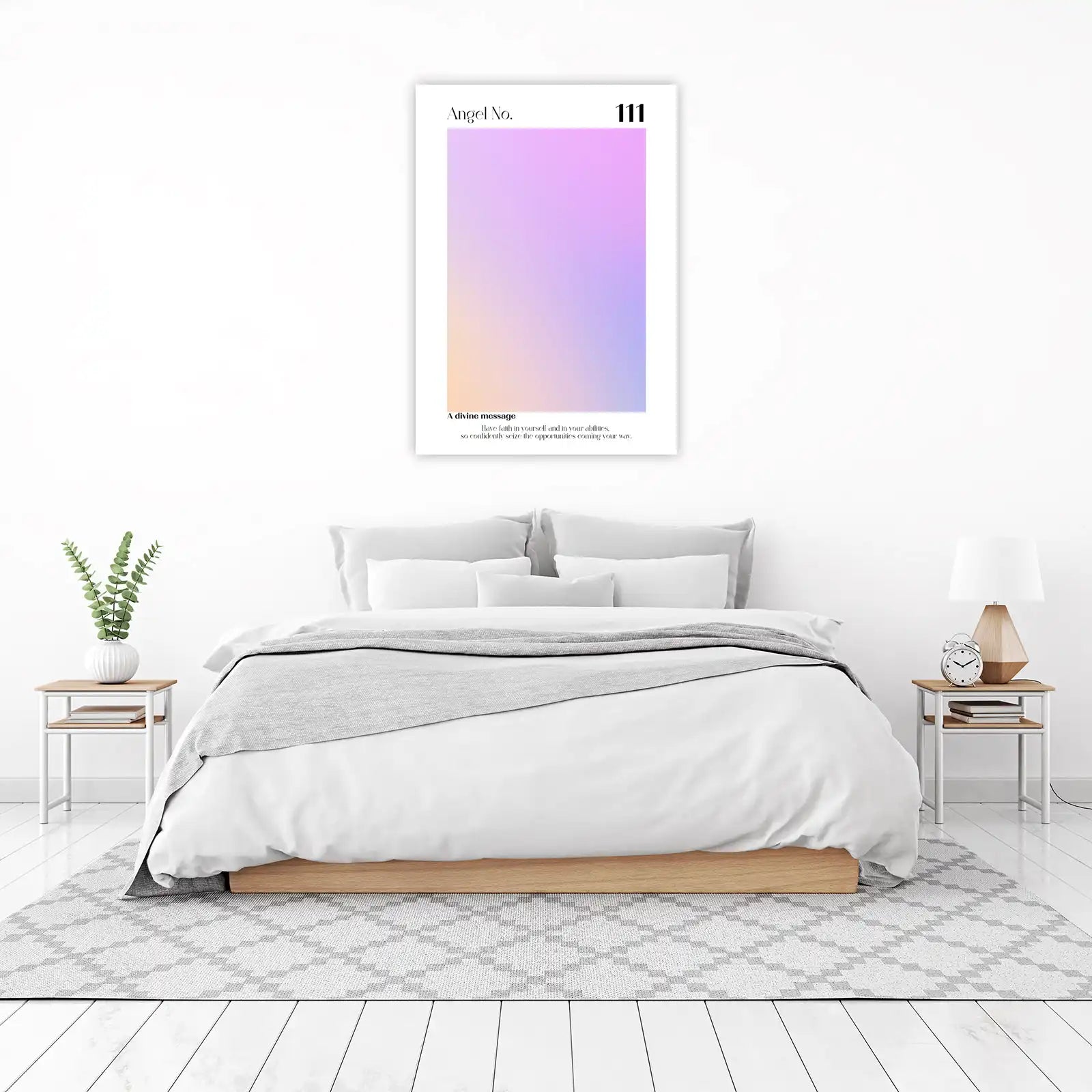 Angel Number 111 Aura Gradient Wall Art