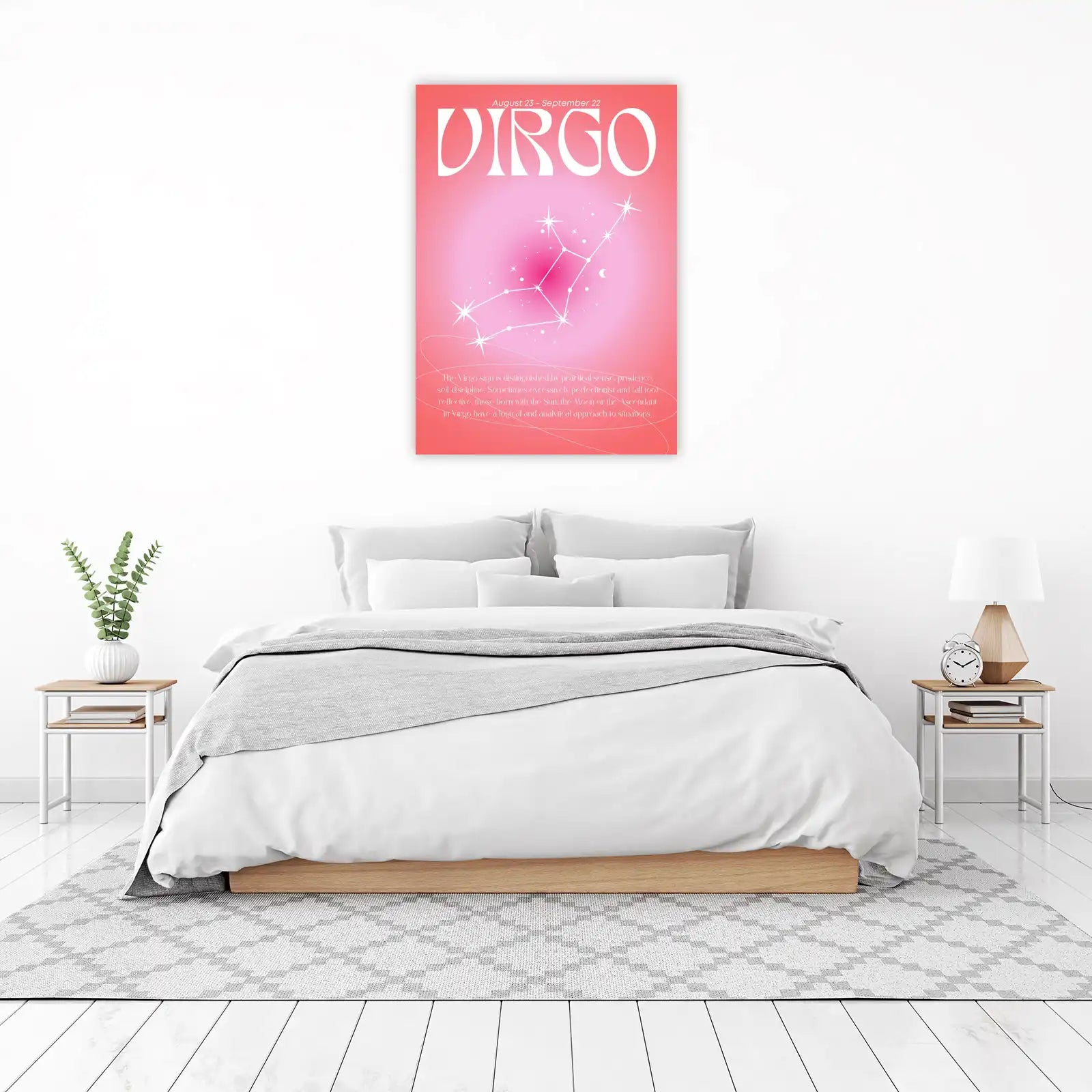 Virgo Zodiac Constellation Aesthetic Wall Art