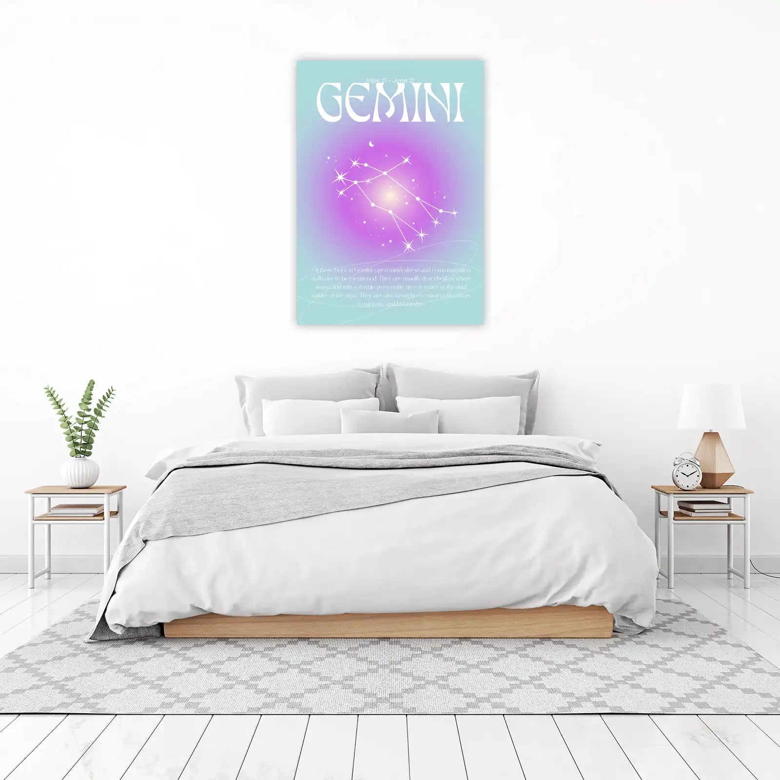 Gemini Zodiac Constellation Wall Art