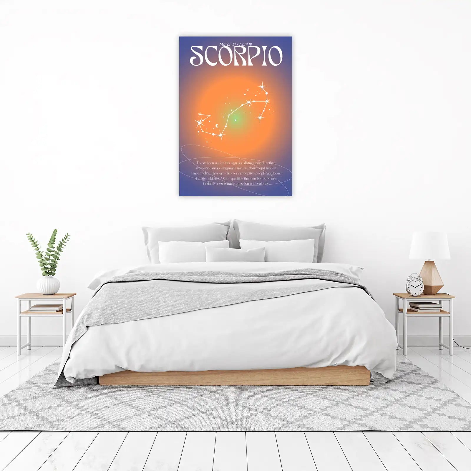 Scorpio Zodiac Constellation Boho Wall Art