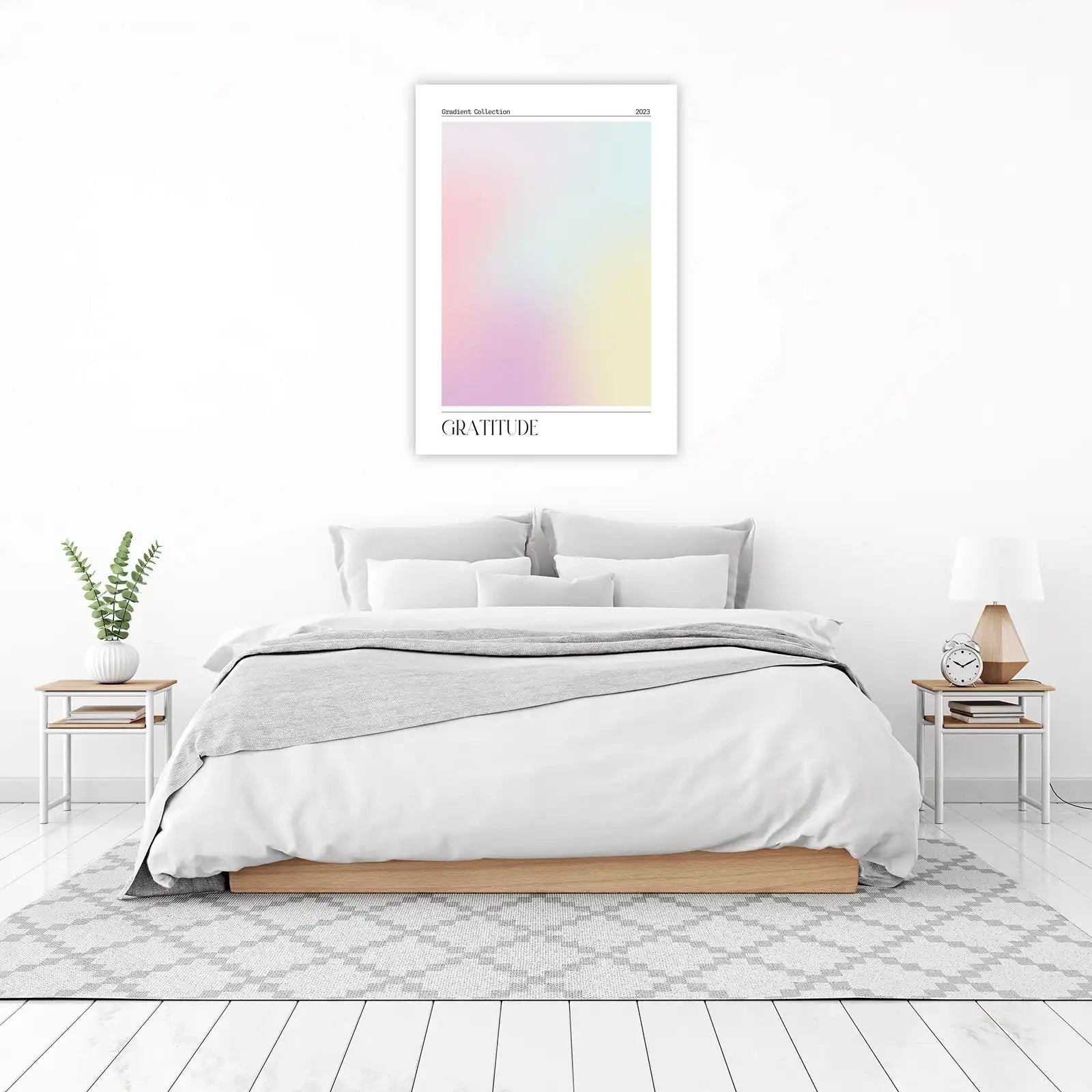 Pastel Gradient "Gratitude" Wall Art Wall Art