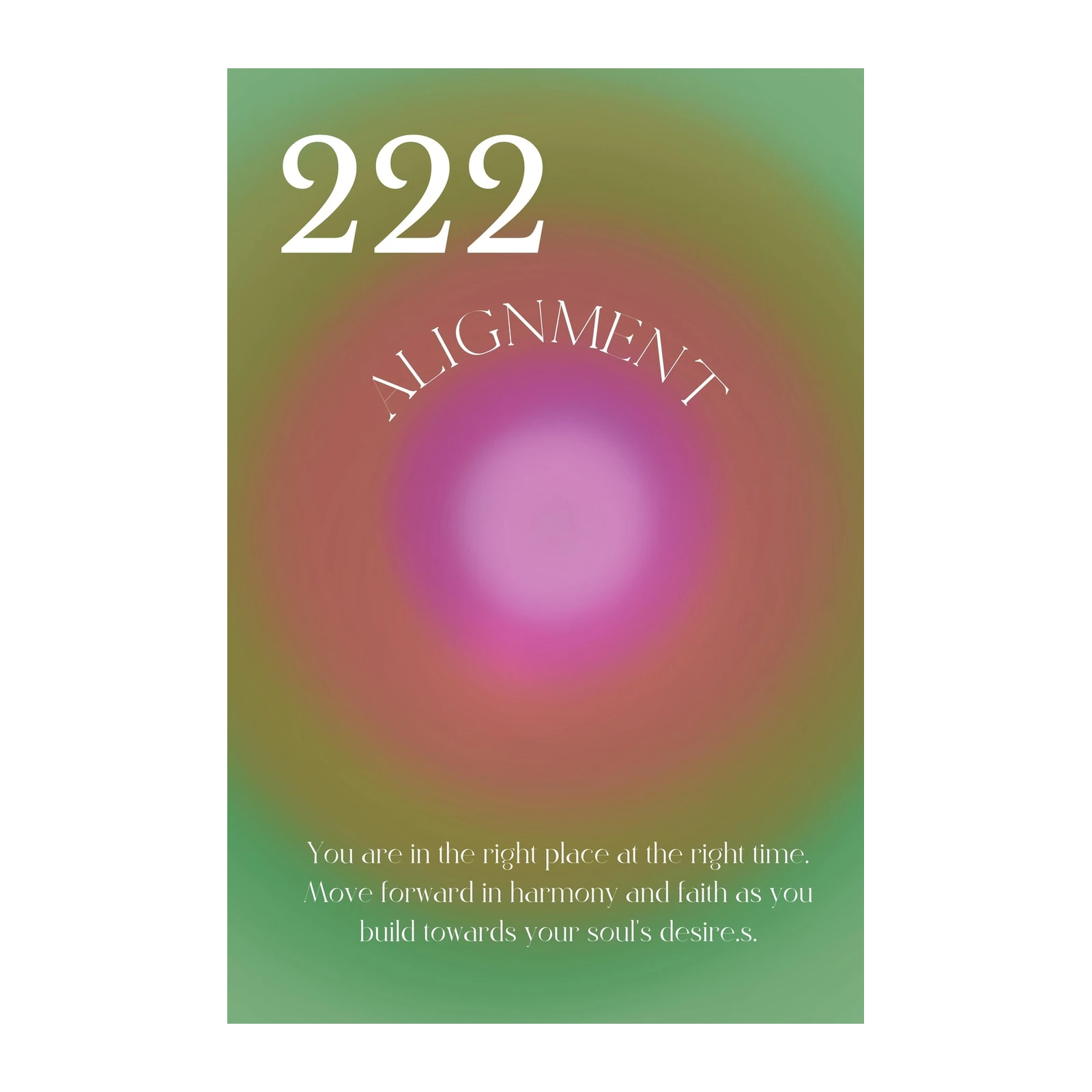 222 Alignment Aura Gradient Wall Art