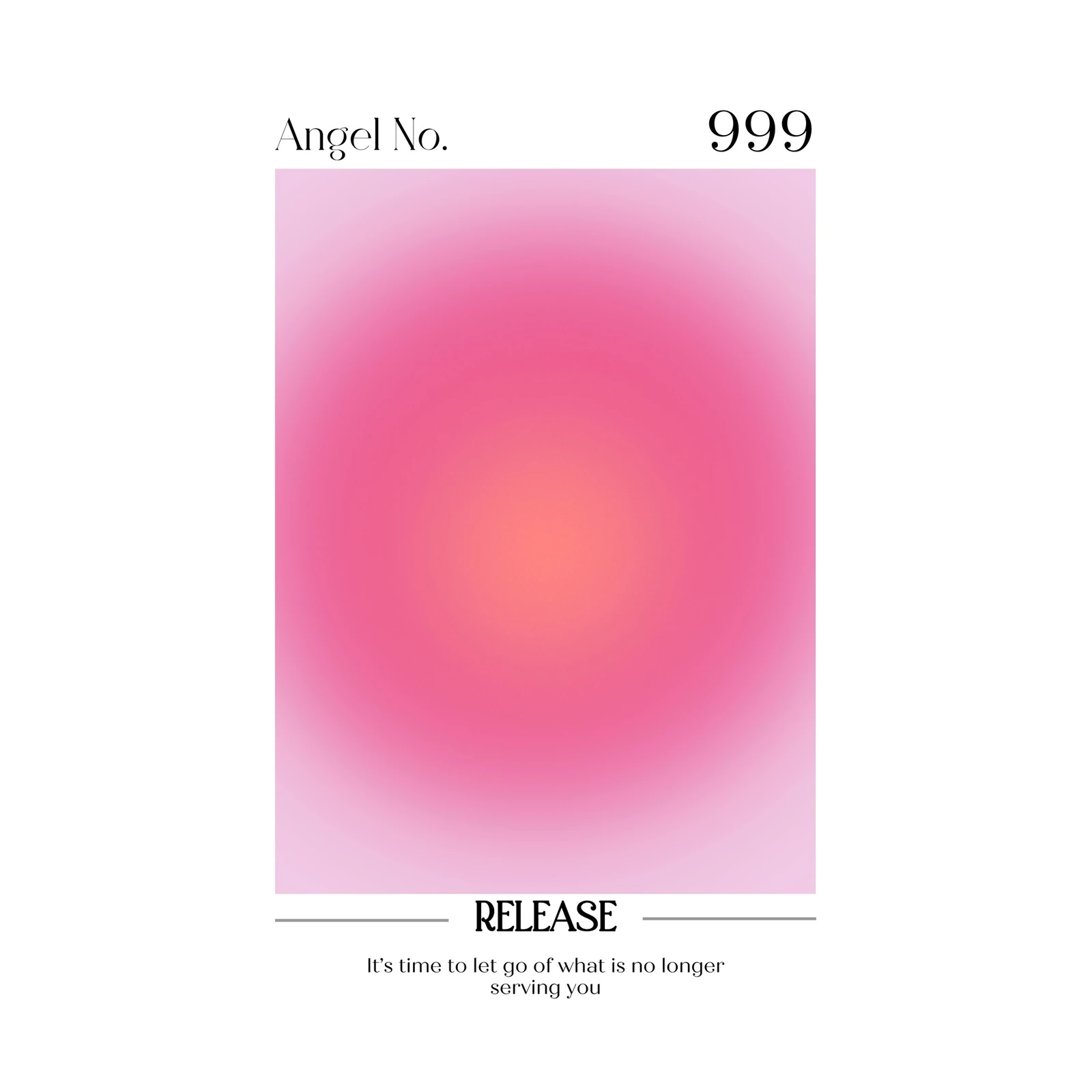 Angel 999 Release Aura Gradient Wall Art