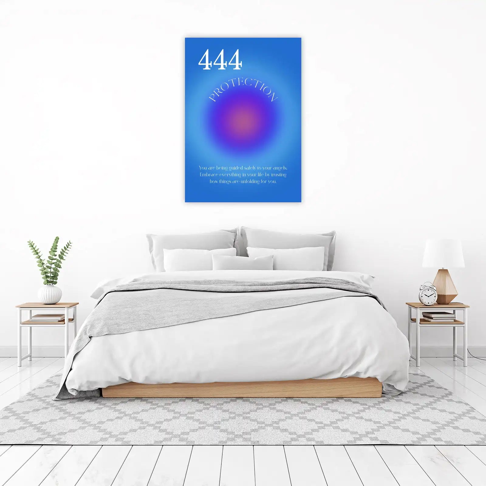 Angel Number 444 Protection Aura Wall Art