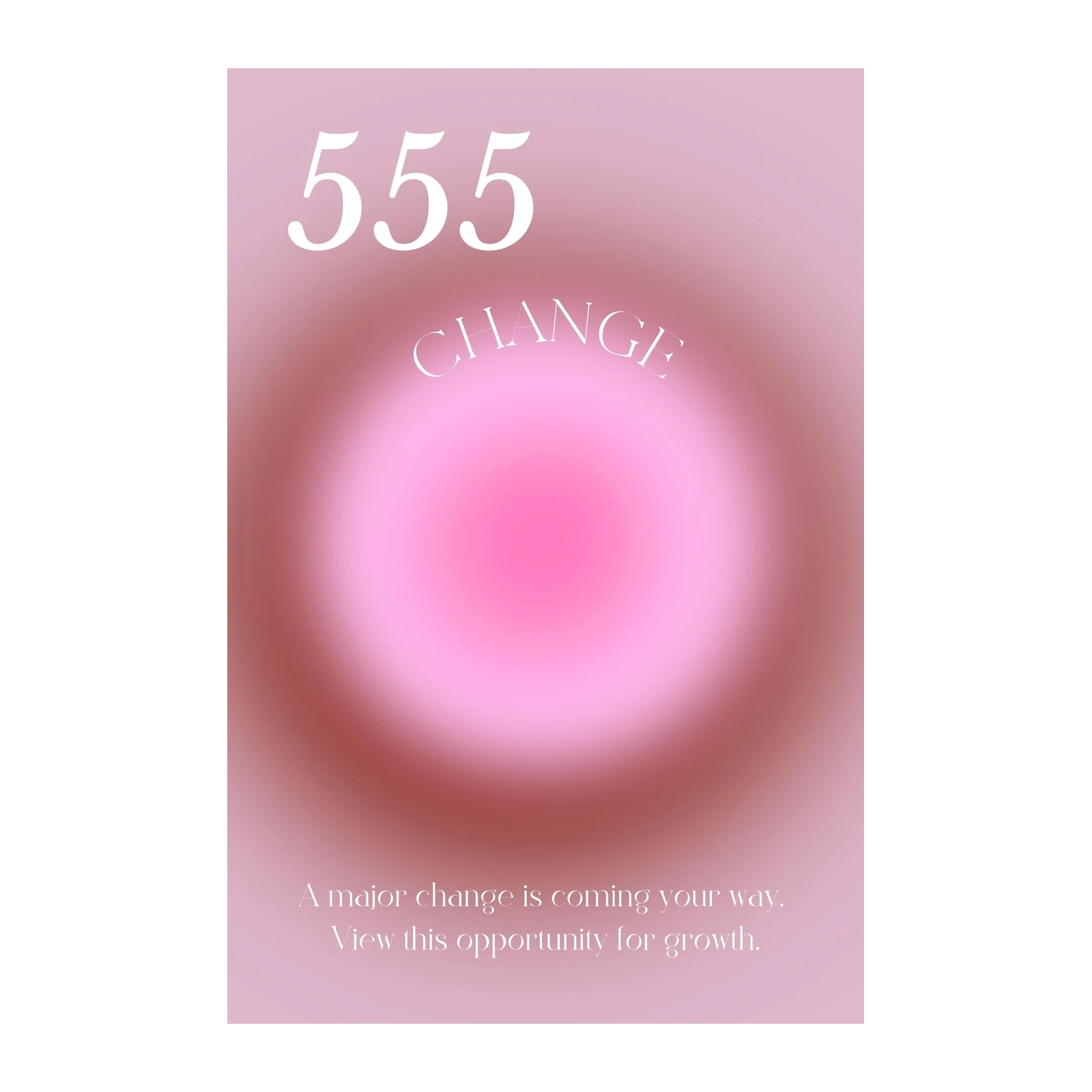555 Angel Number Change Aura Wall Art