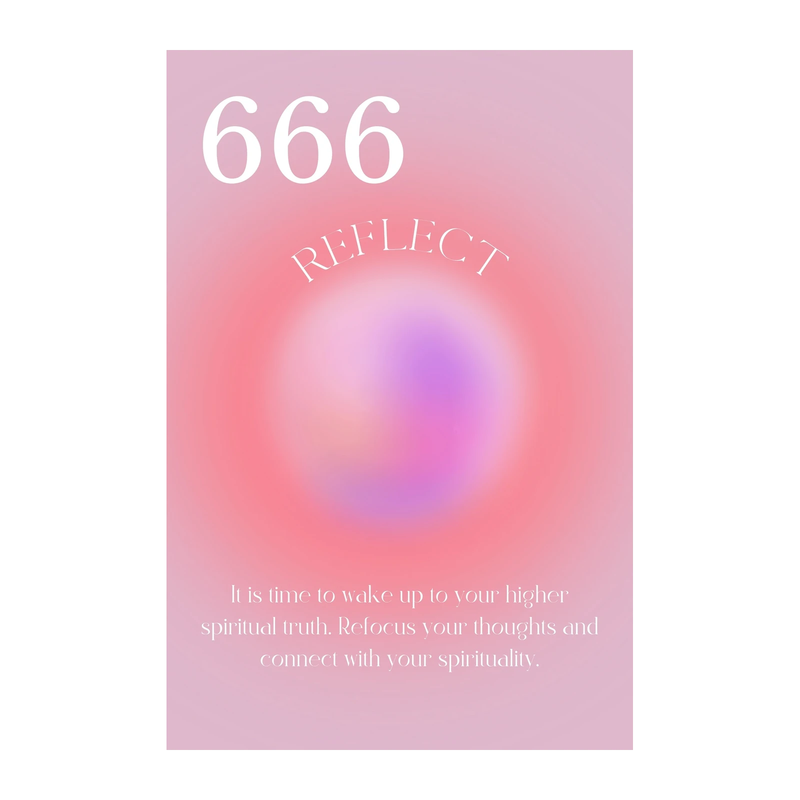 666 Angel Number Aura Wall Art