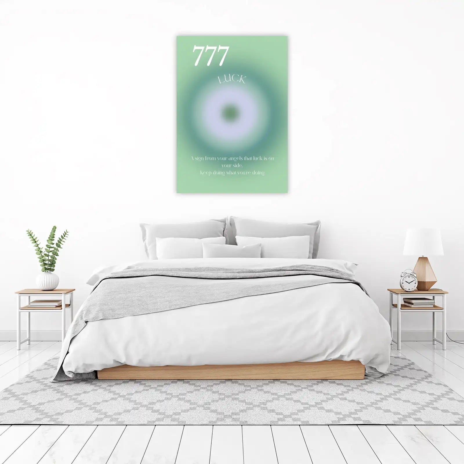 Angel Number 777 Aura of Luck Wall Art