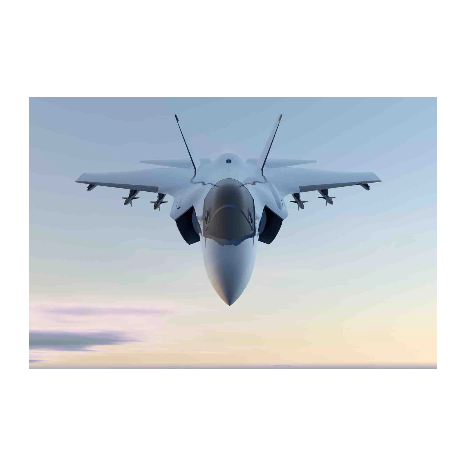 Modern Fighter Jet Sky Wall Art