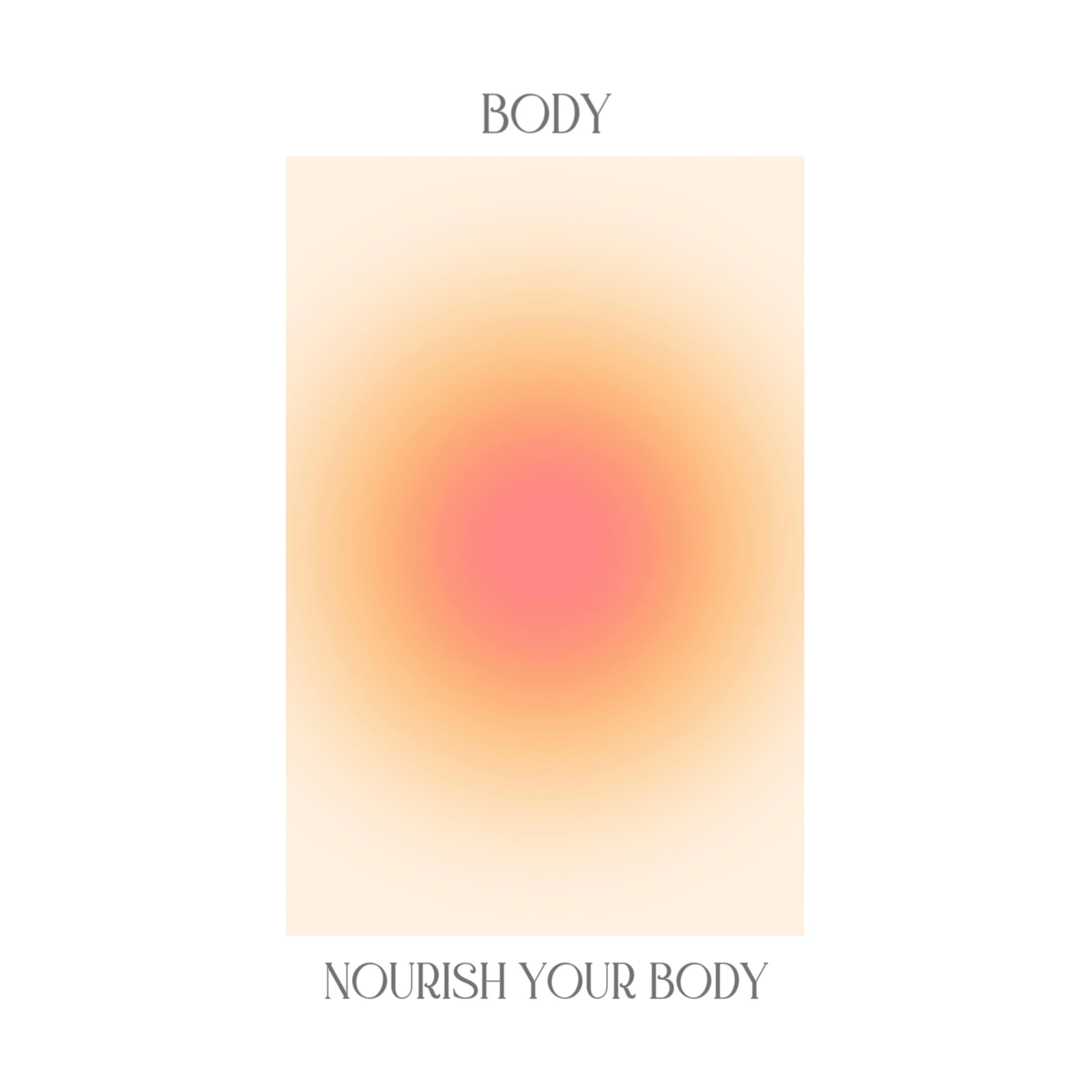 Nourish Your Body Aura Gradient Wall Art
