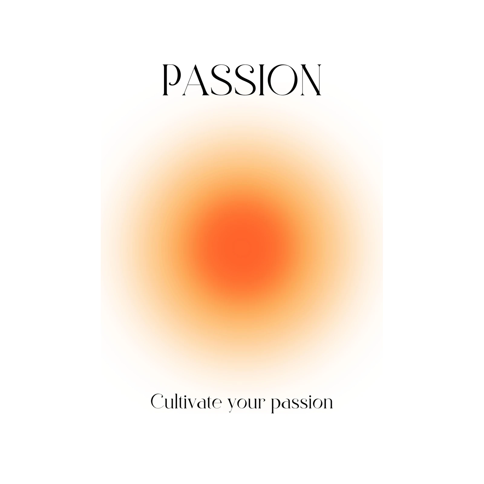 Inspiring Passion Aura Gradient Wall Art