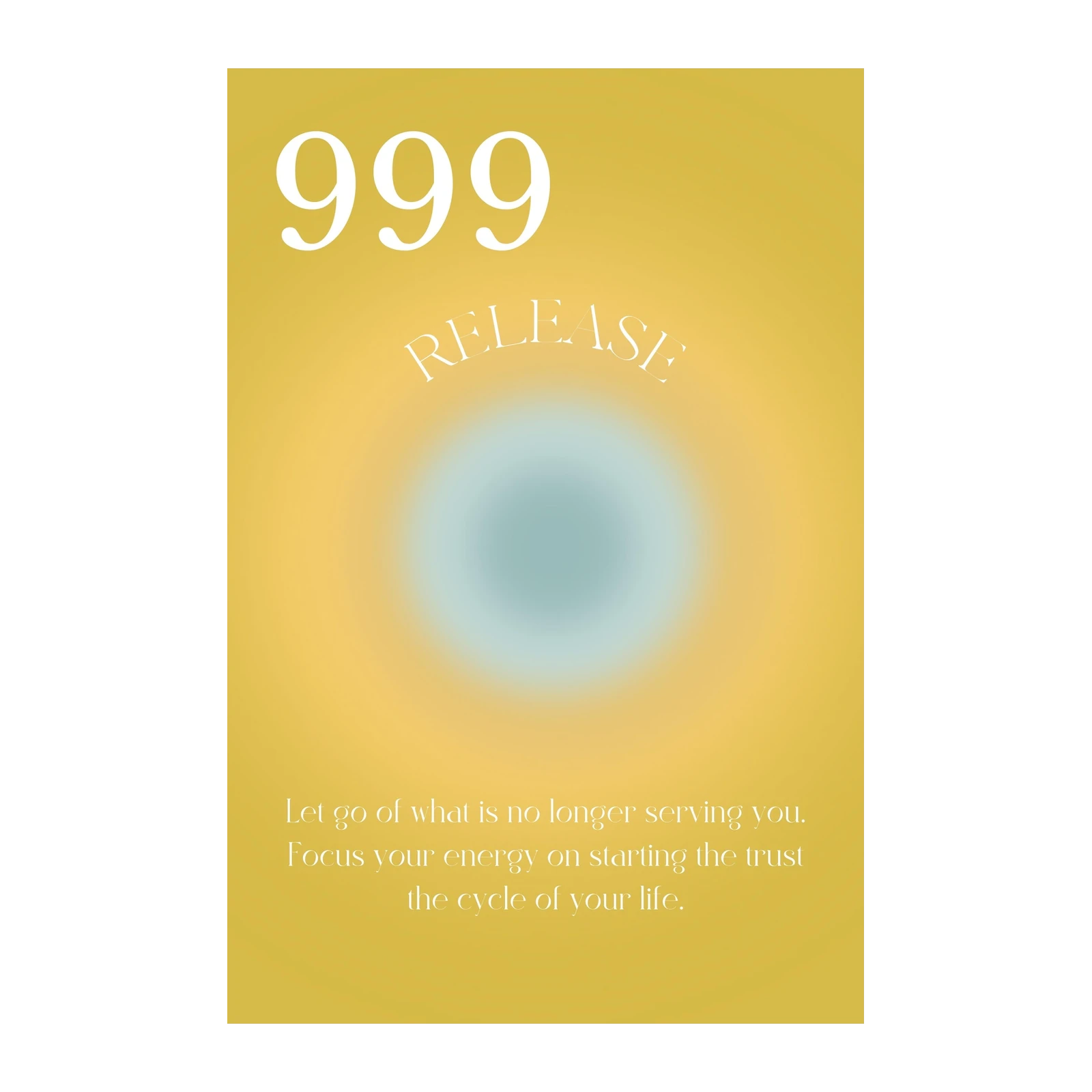 999 Angel Number Release Wall Art