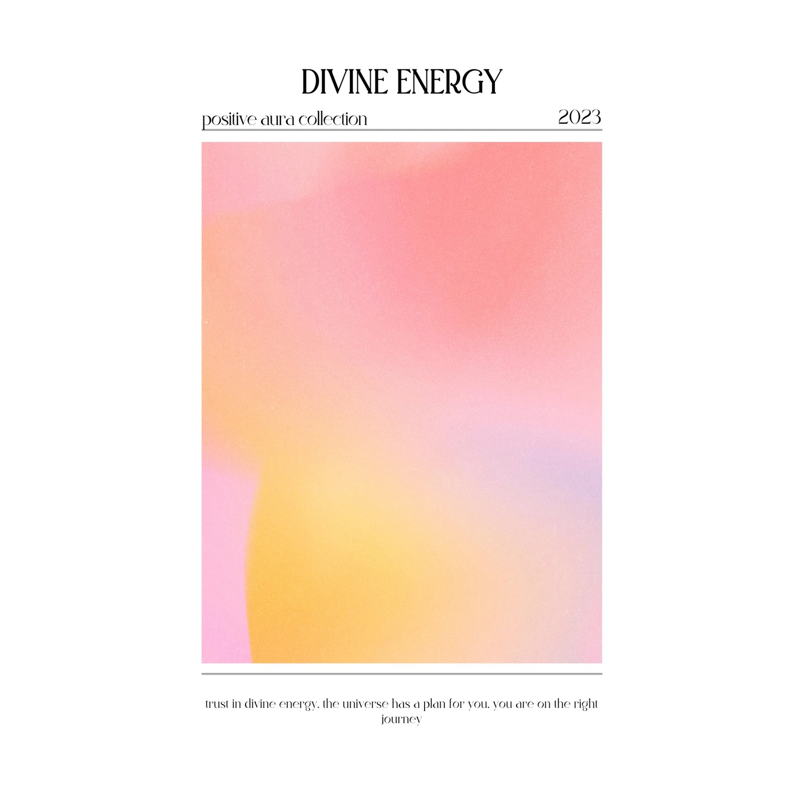 Divine Energy Aura Gradient Wall Art