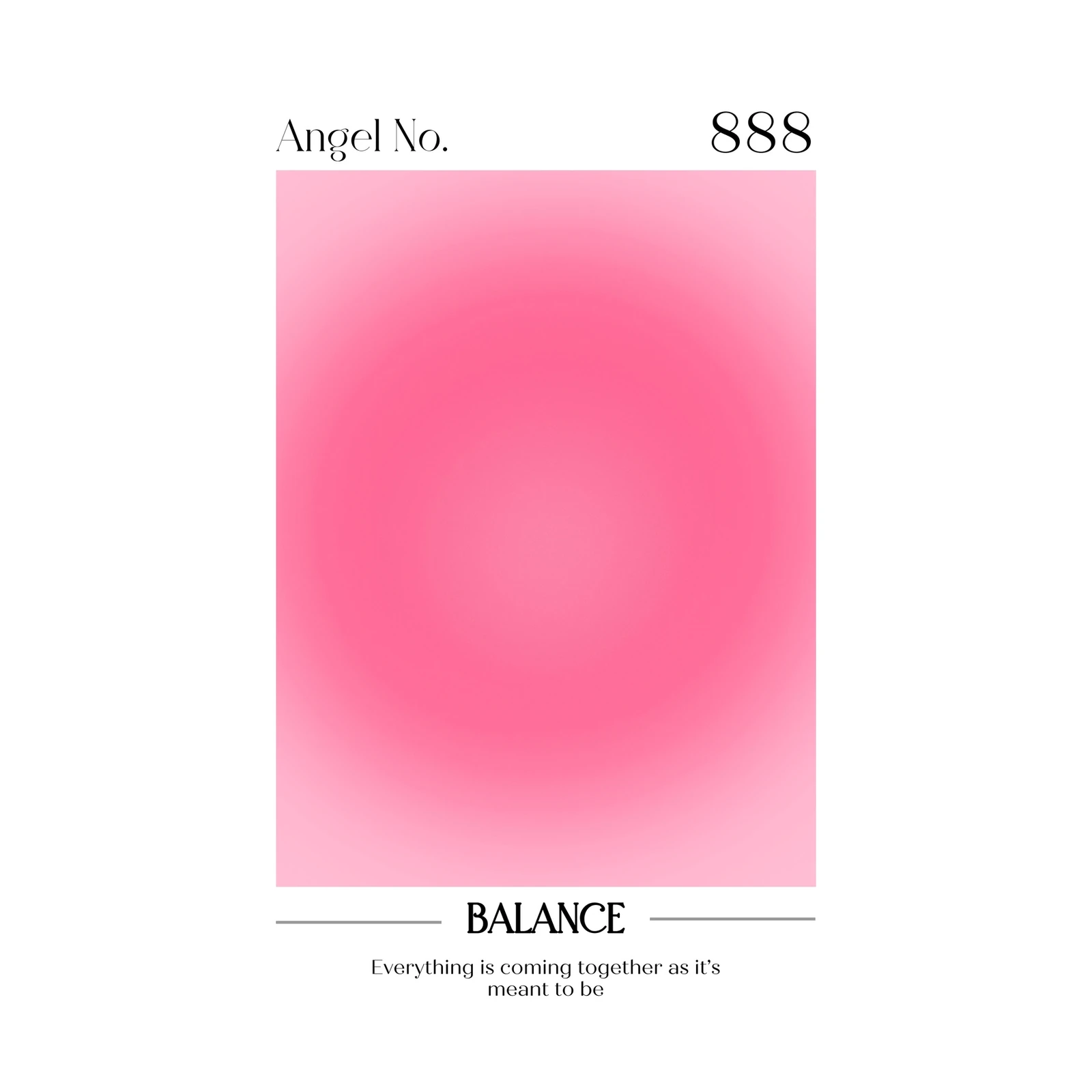 Angel Number 888 Balance Aura Wall Art