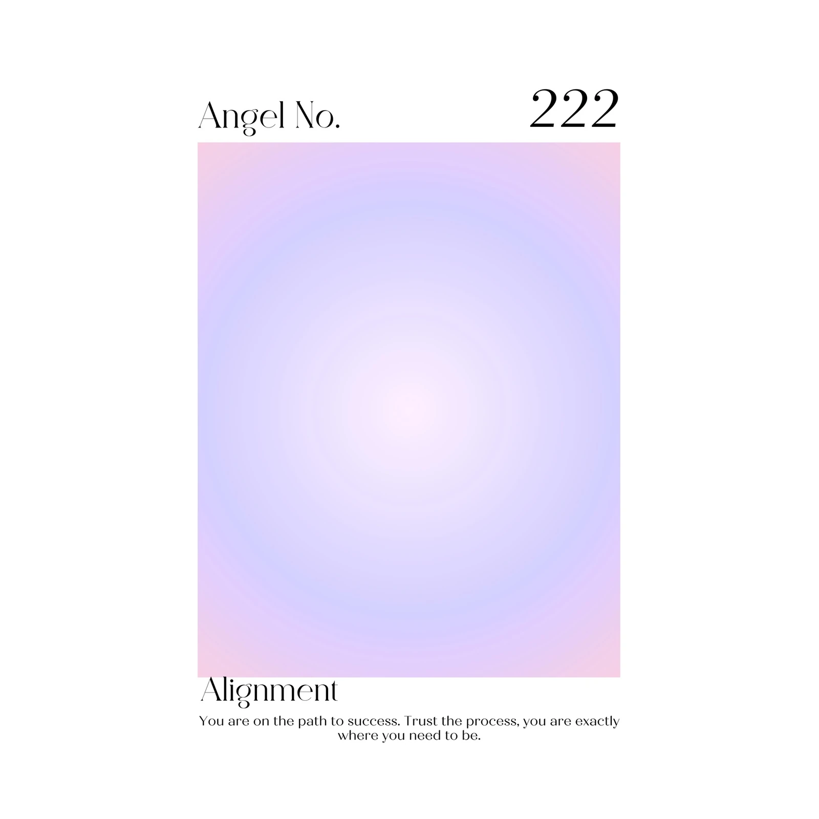 Angel Number 222 "Alignment" Aura Wall Art