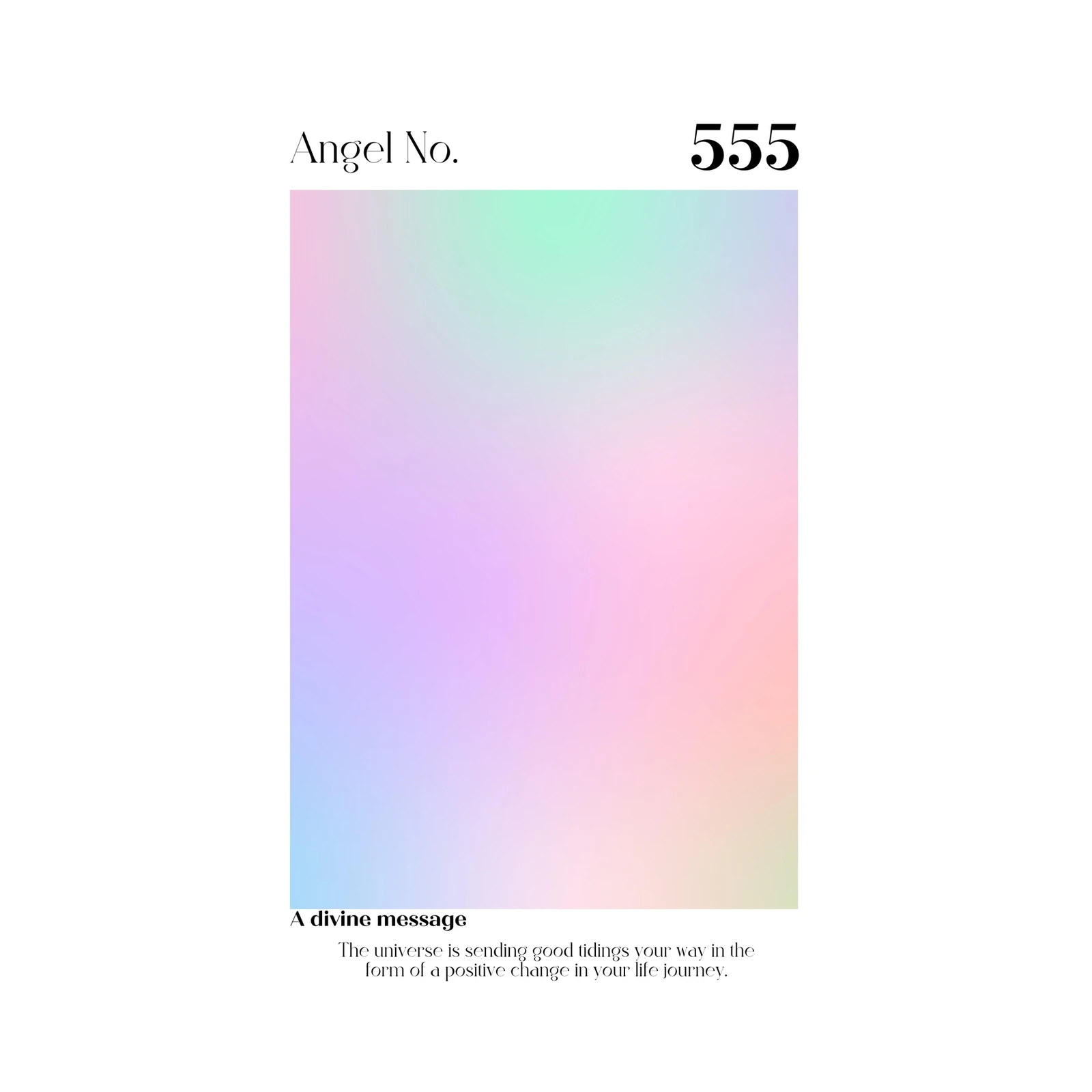Angel Number 555 Gradient Art Wall Art