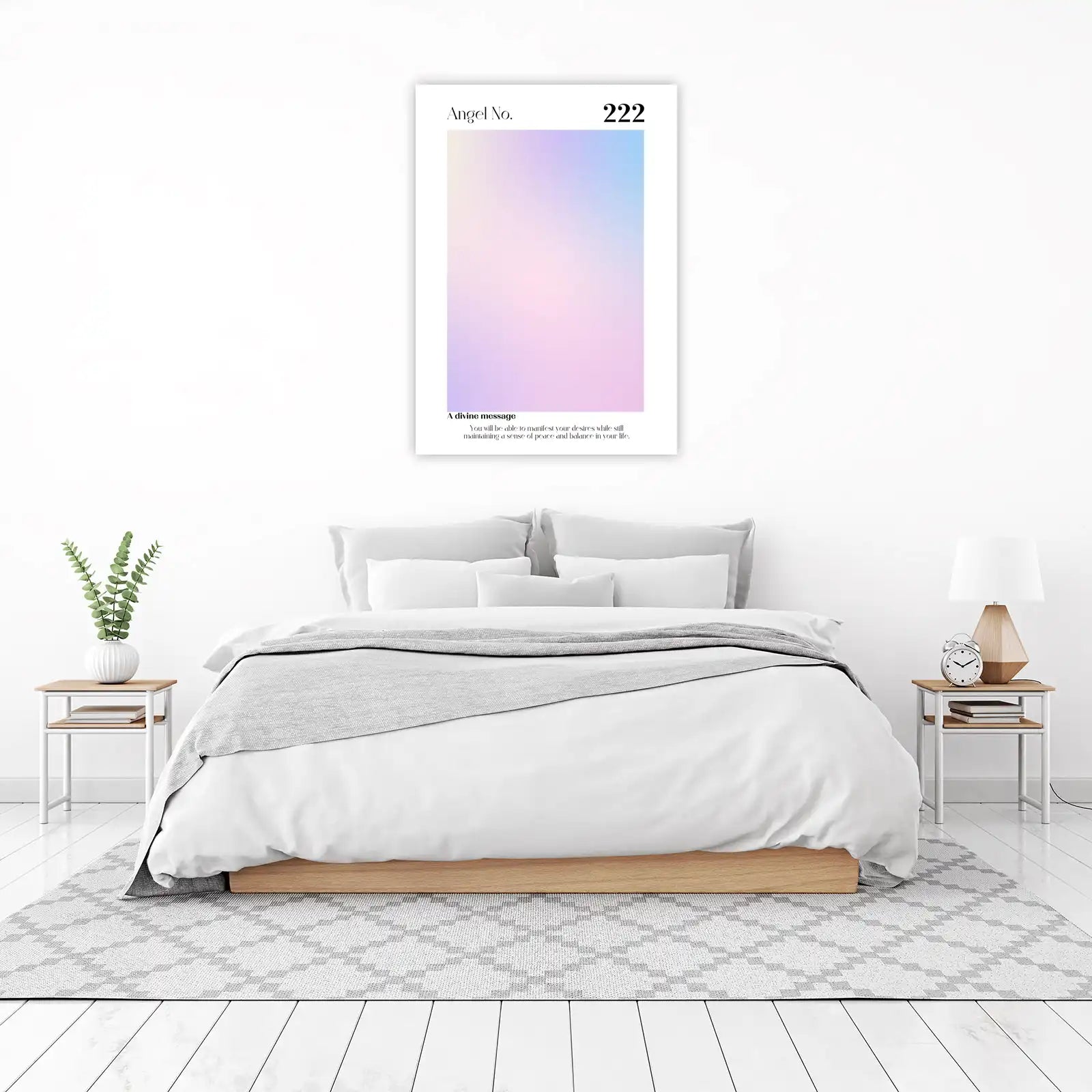 Angel Number 222 Gradient Wall Art