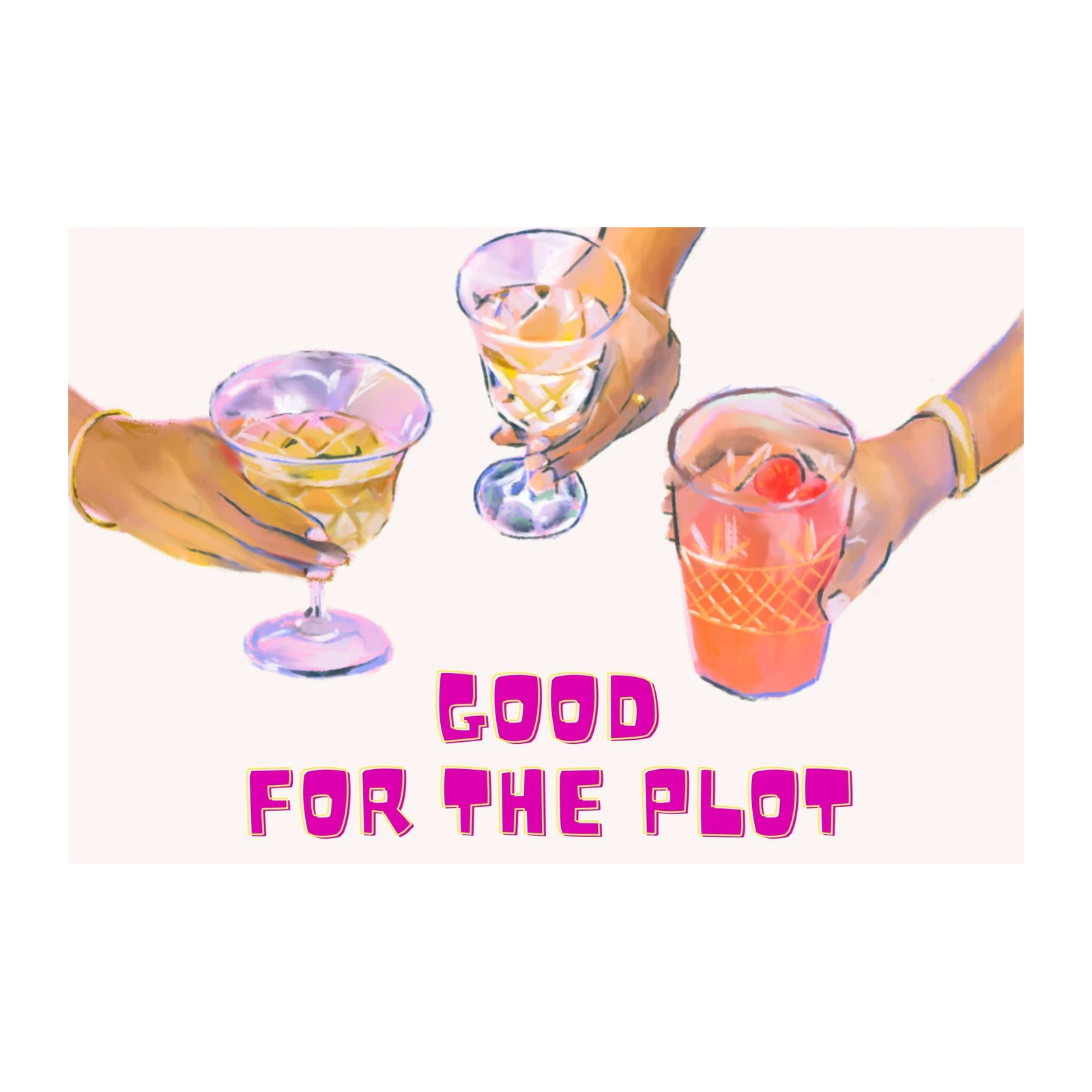 Cocktail Cheers "Good for the Plot" Wall Art