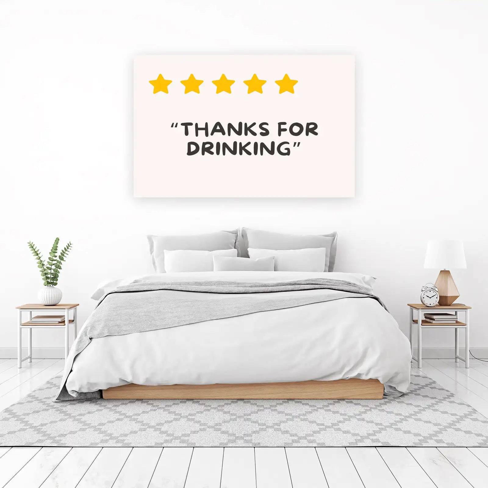 Funny "Thanks for Drinking" Wall Art