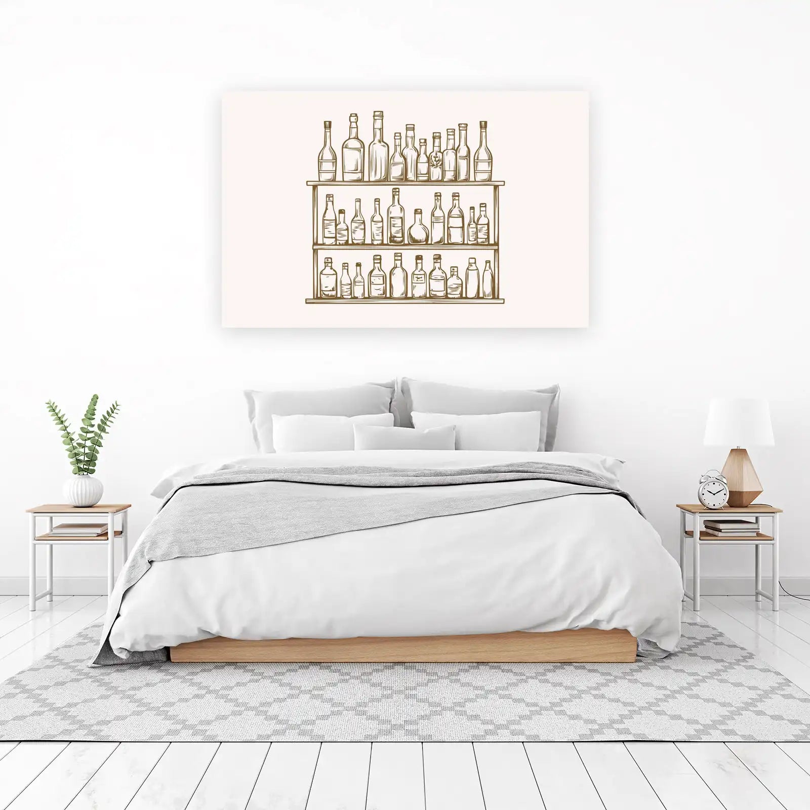 Vintage Bottle Collection Sketch Wall Art