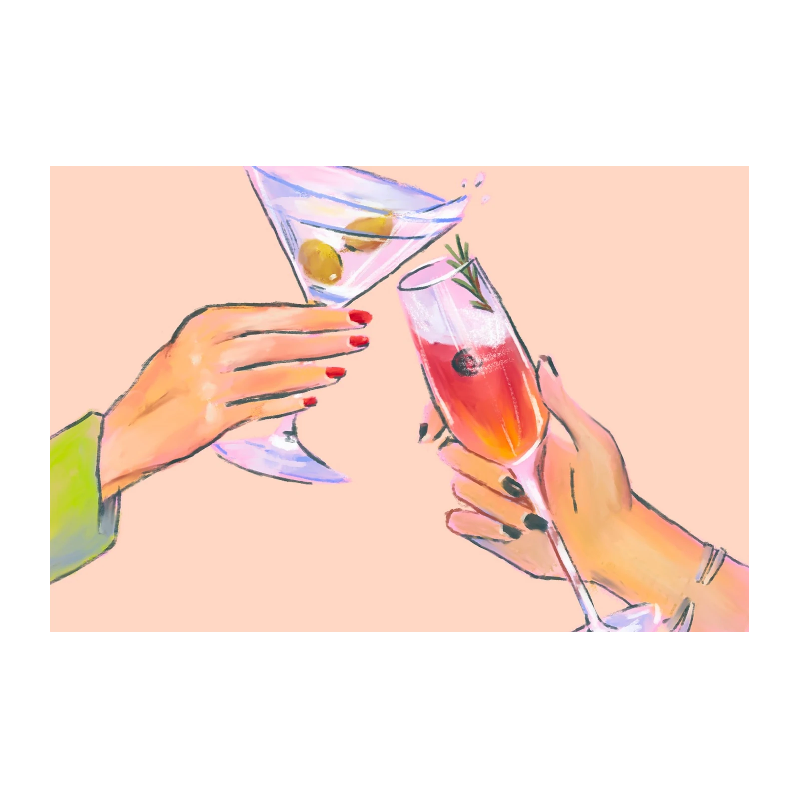 Cheers to Good Times Cocktail Wall Art