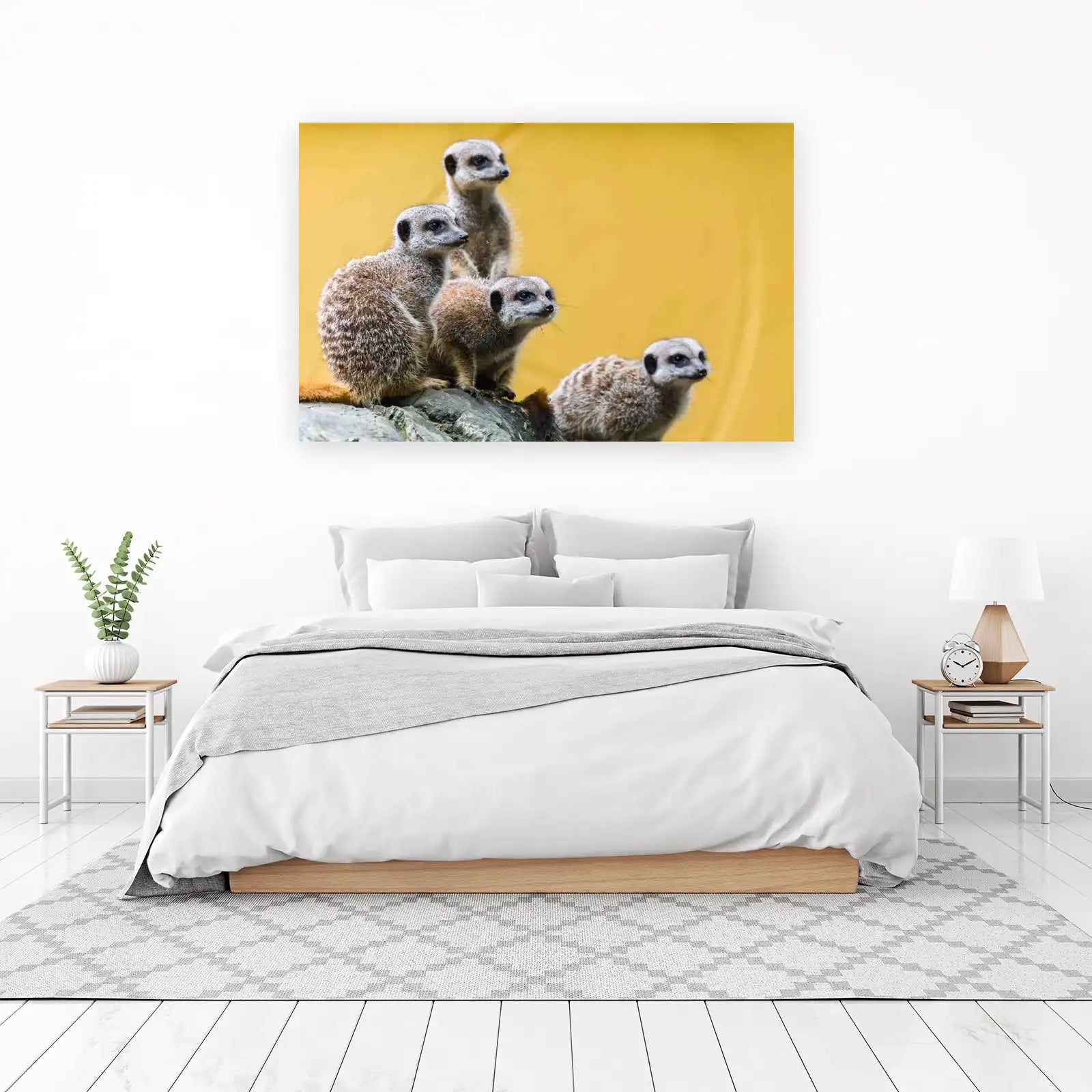 Cute Meerkat Family Portrait Wall Art