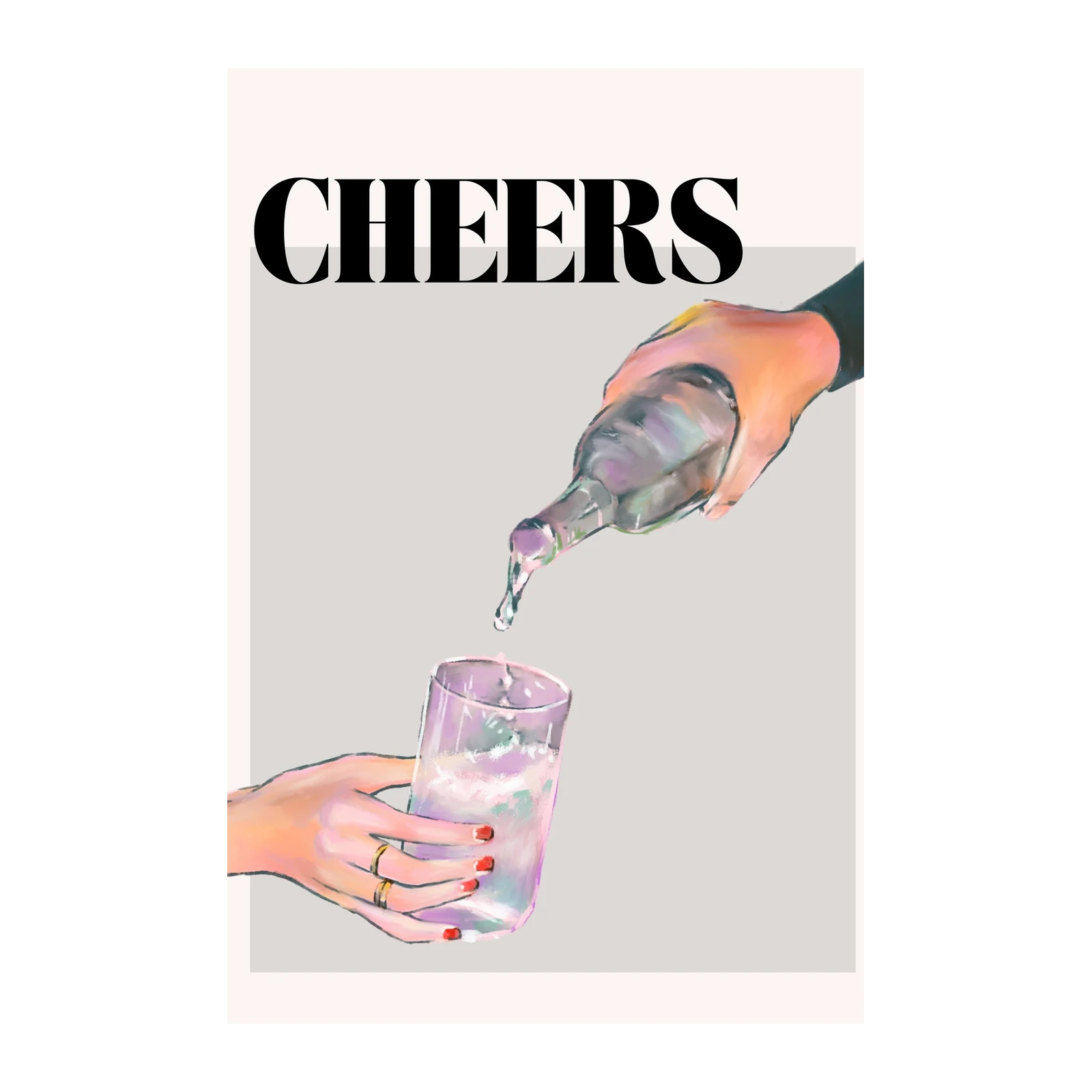 Cheers to Elegance: Modern Toast Wall Art