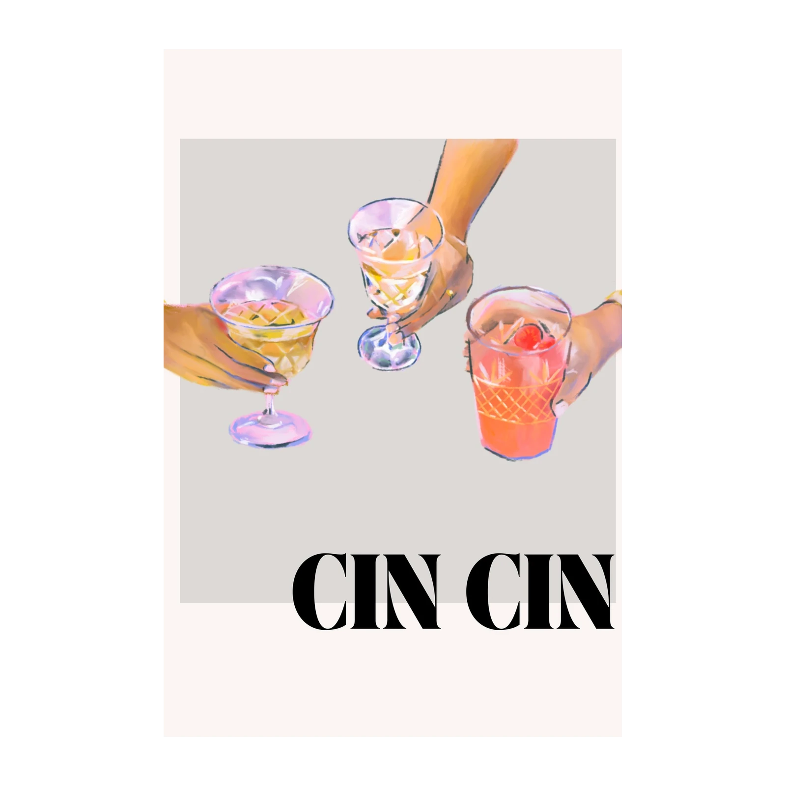 Cheers Cocktail Art Wall Art