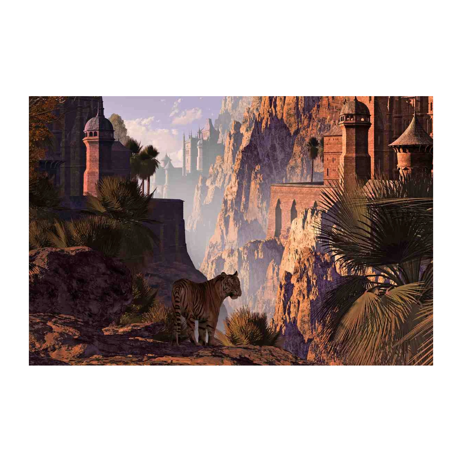 Majestic Tiger Mountain Castle Wall Art