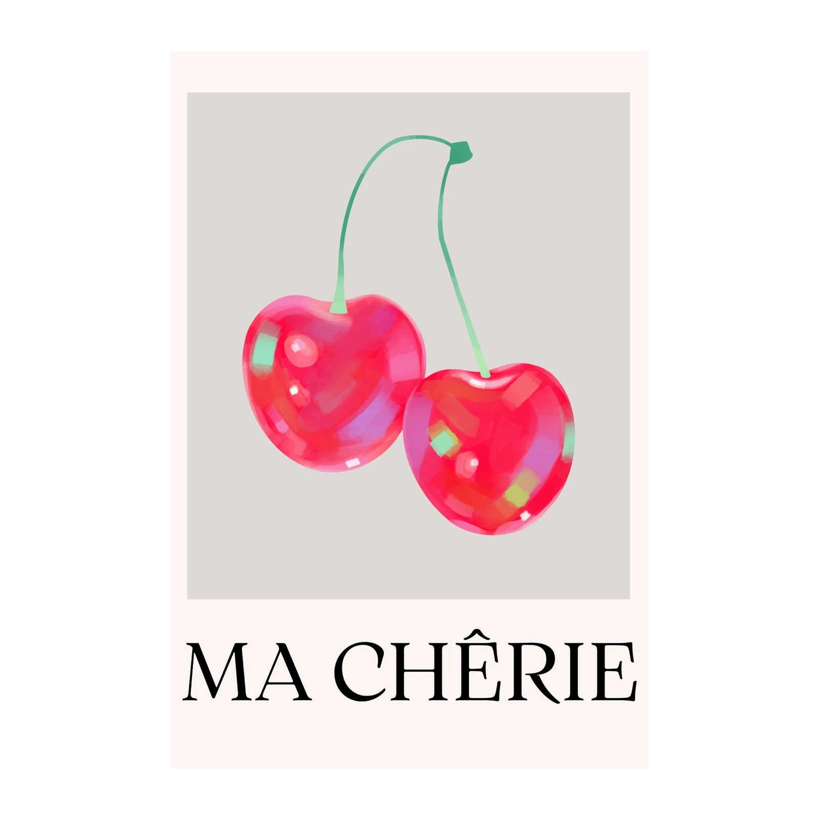 Vibrant Cherries 'Ma Chérie' Wall Art