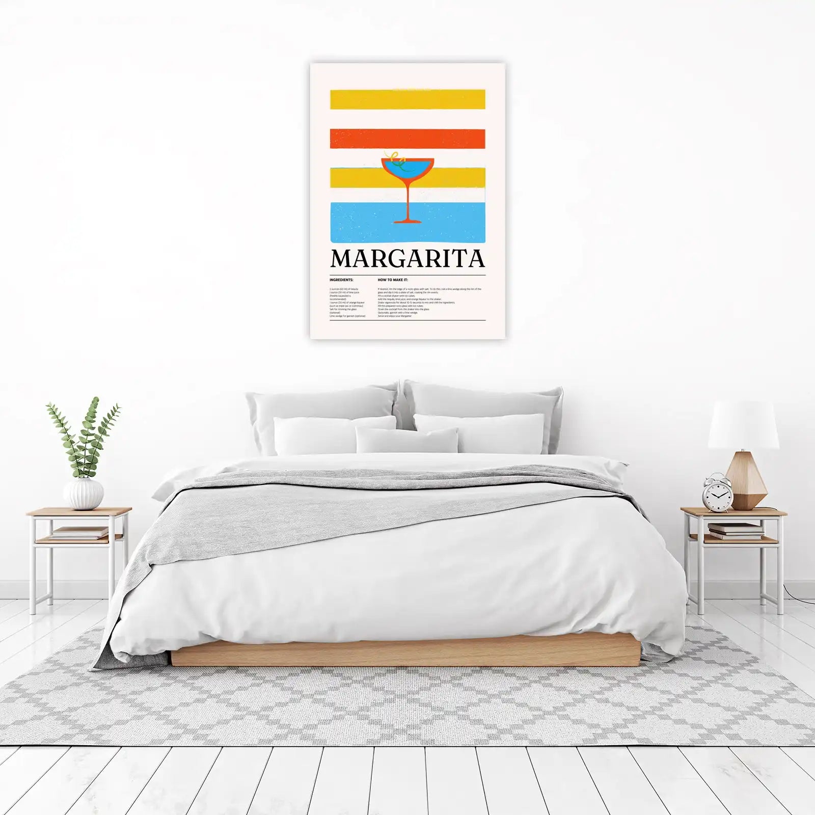 Vibrant Margarita Cocktail Recipe Wall Art