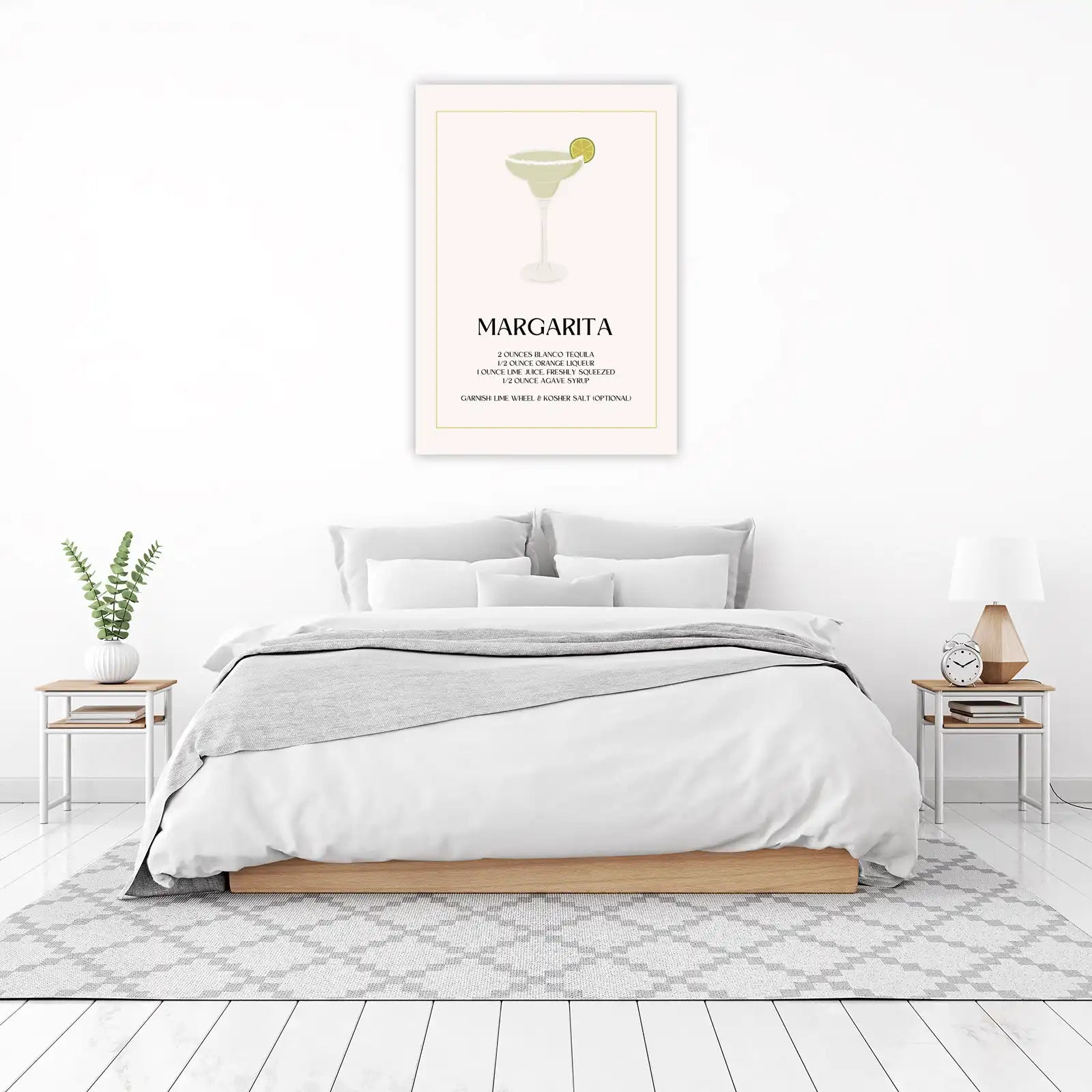 Classic Margarita Recipe Minimalist Wall Art