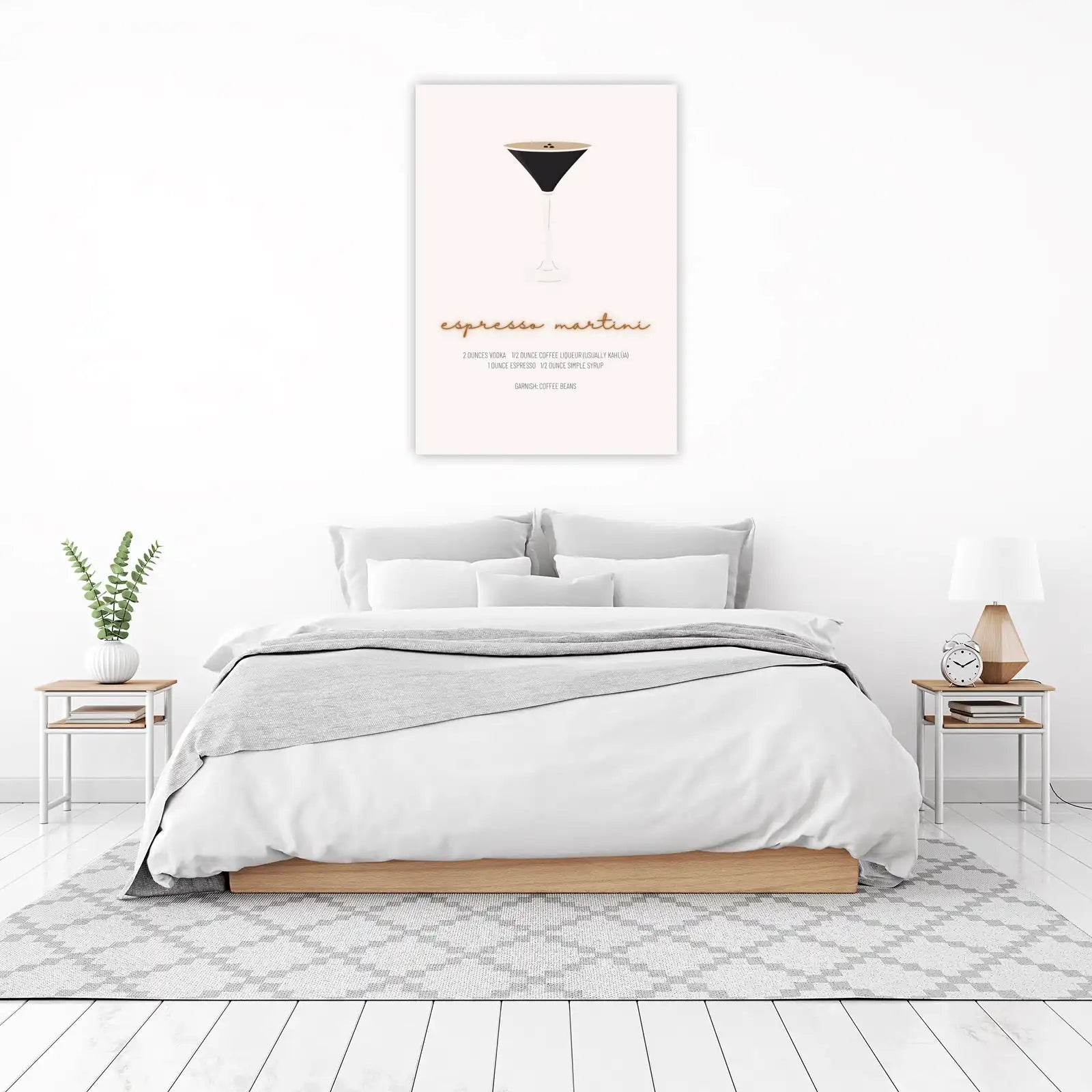 Espresso Martini Recipe Minimalist Wall Art