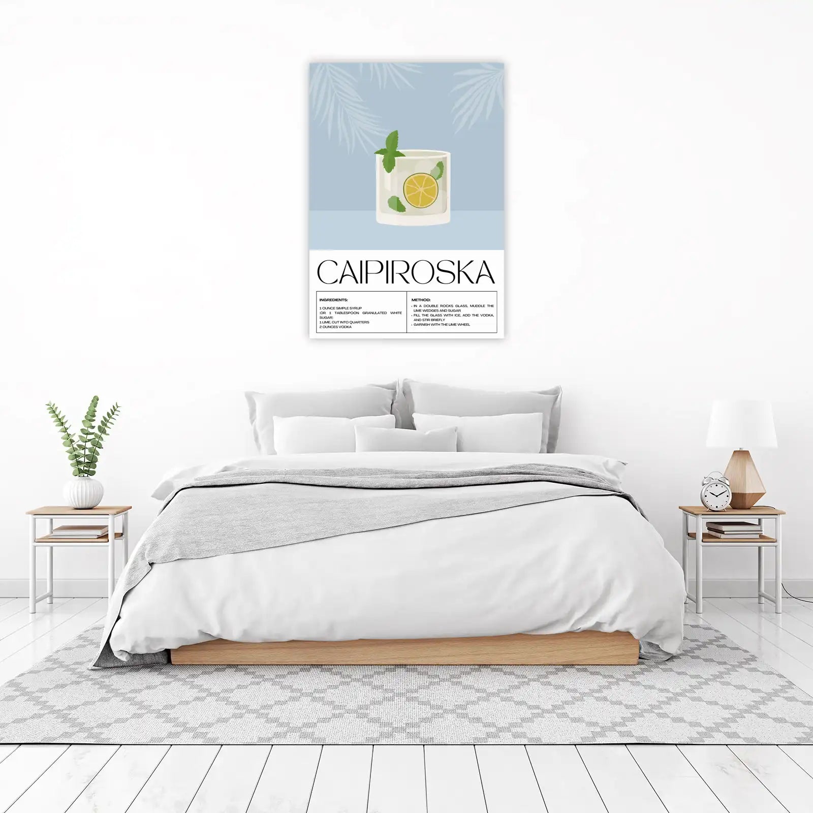 Caipiroska Cocktail Recipe Wall Art