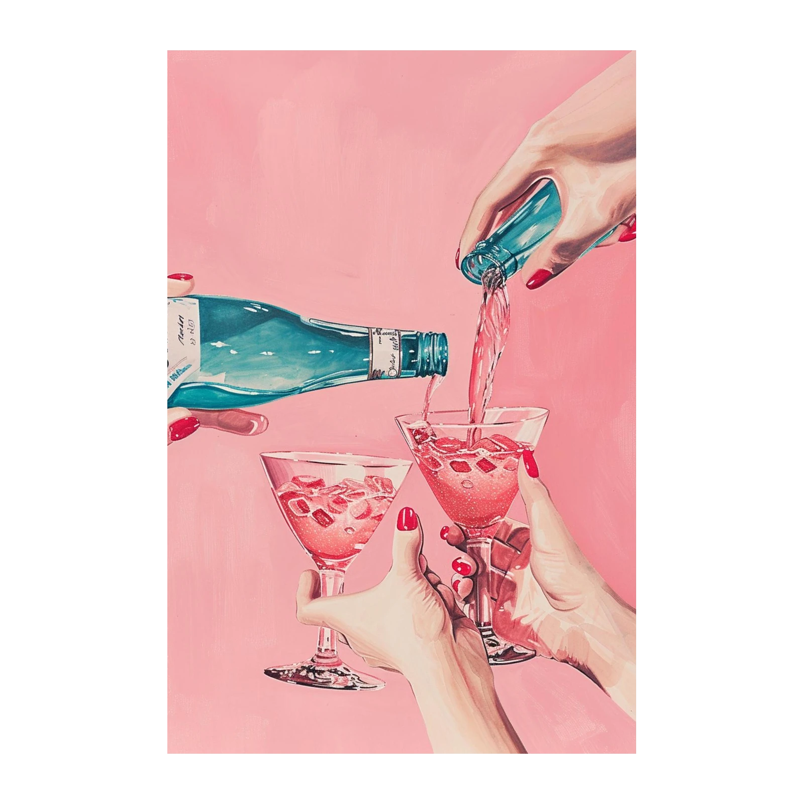 Pink Martini Toast Wall Art