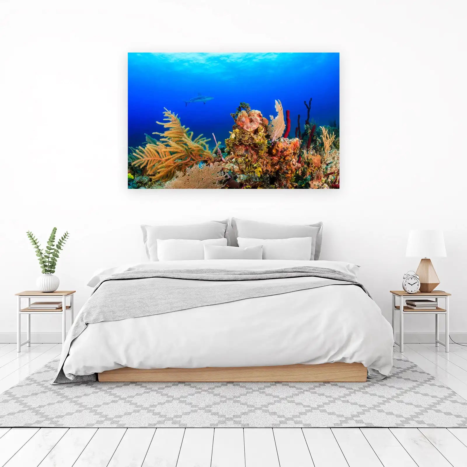 Oceanic Shark & Coral Reef Wall Art