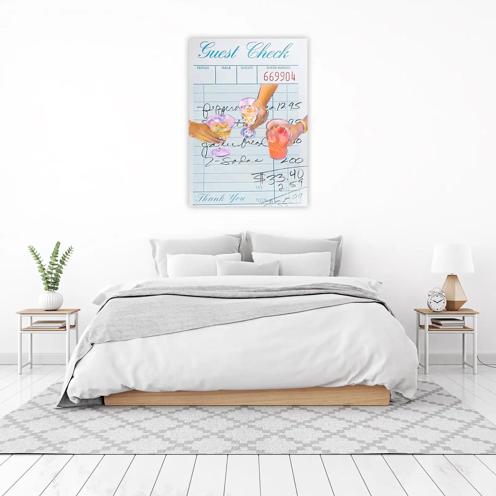 Cheers Toast Guest Check Wall Art