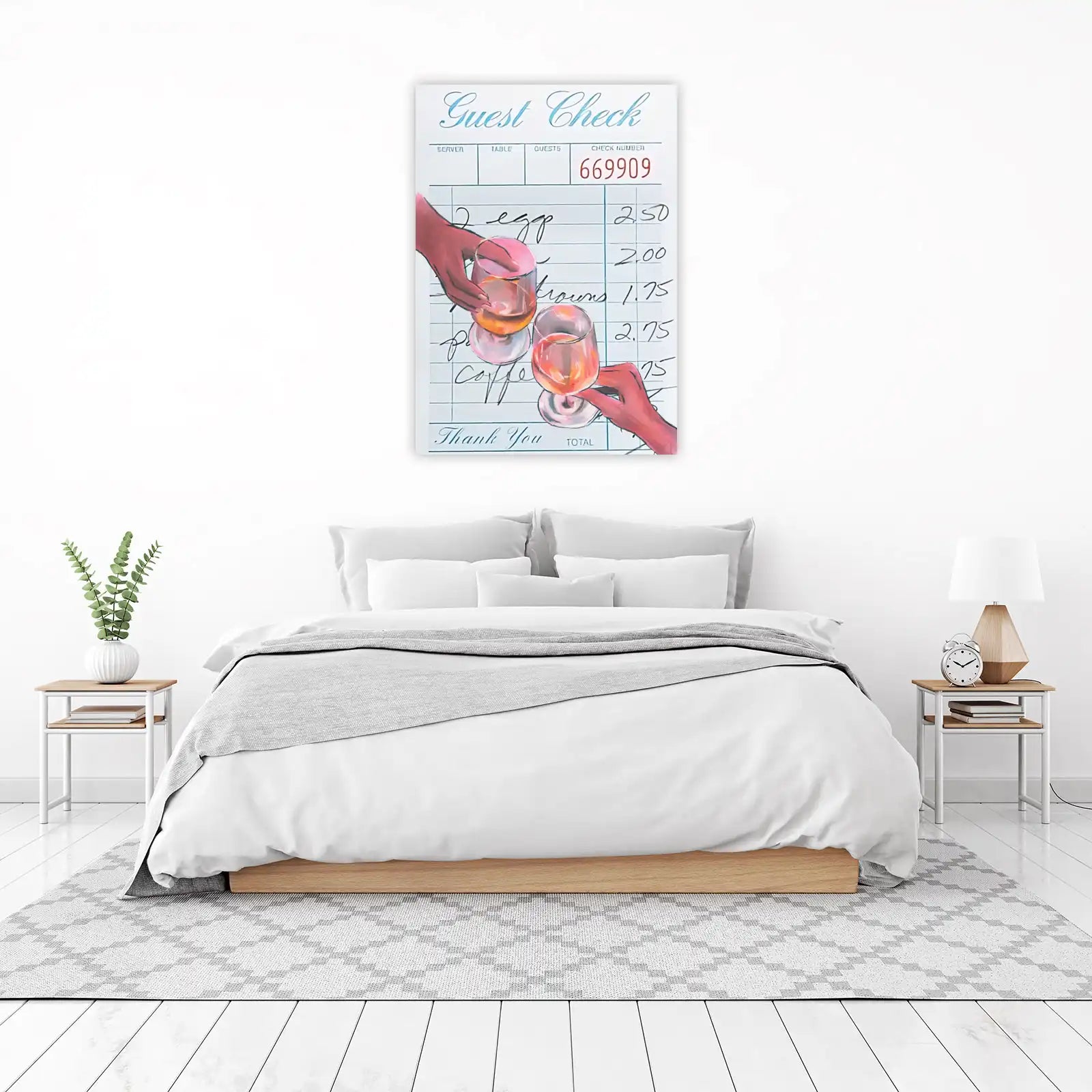 Guest Check Cheers Wall Art - Modern Bar Art