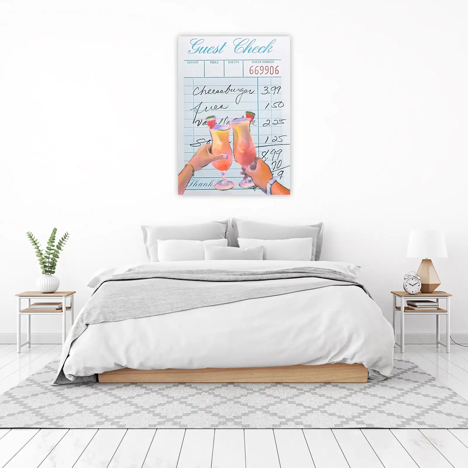 Retro Diner Guest Check Cocktail Wall Art