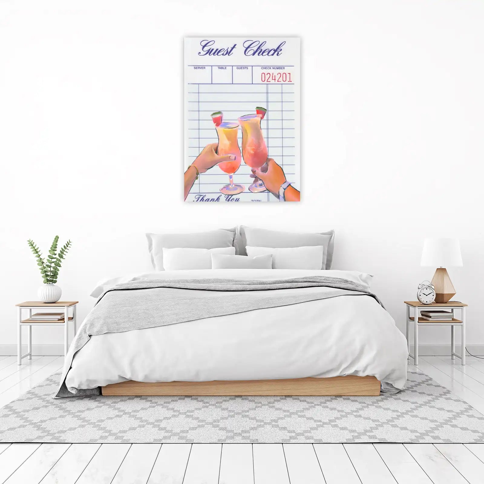 Cheers Tropical Drinks Guest Check Wall Art