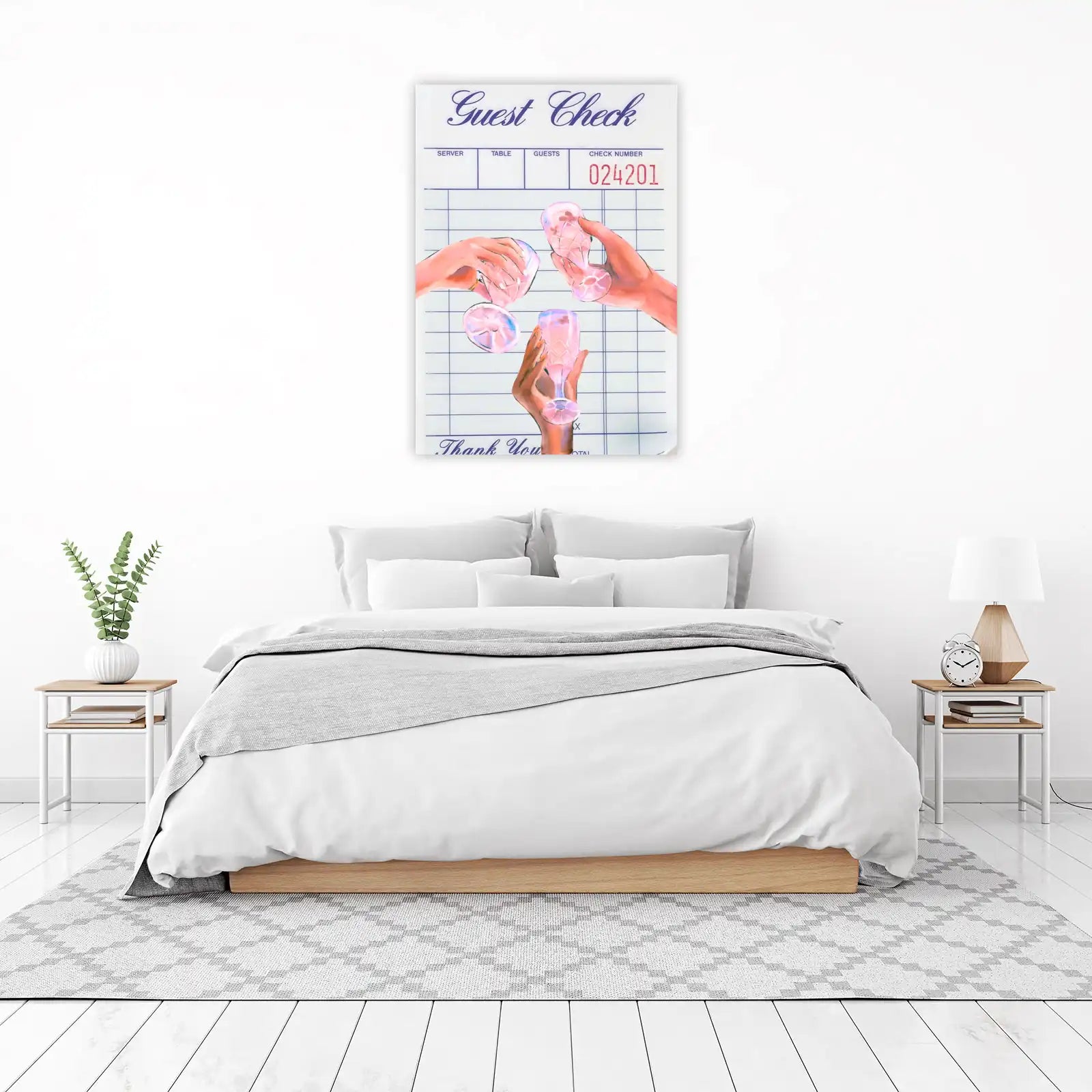 Elegant Toasting Glasses Guest Check Wall Art