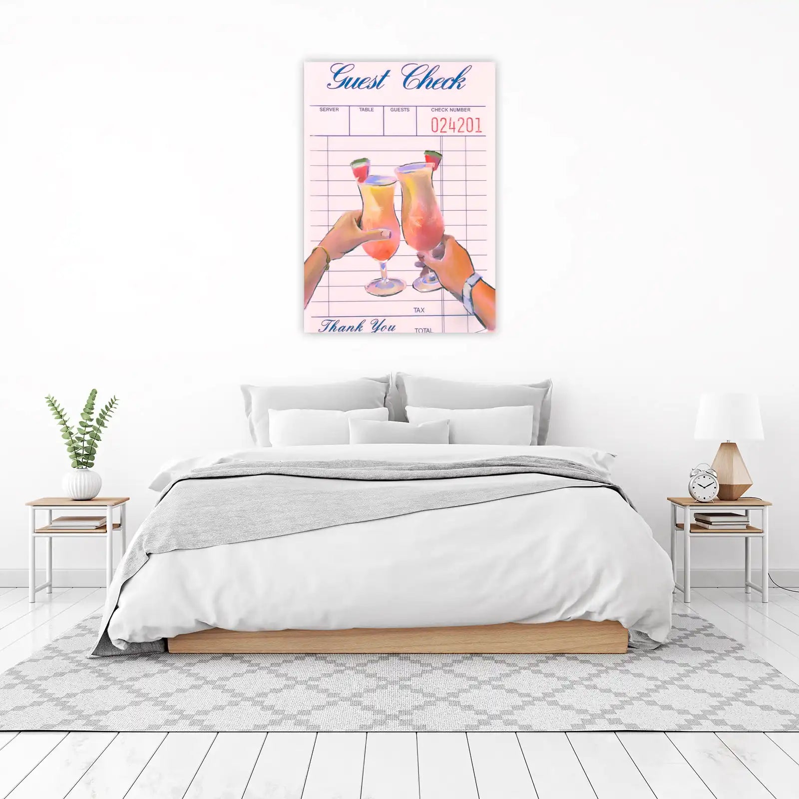 Cheers Tropical Cocktails Guest Check Wall Art