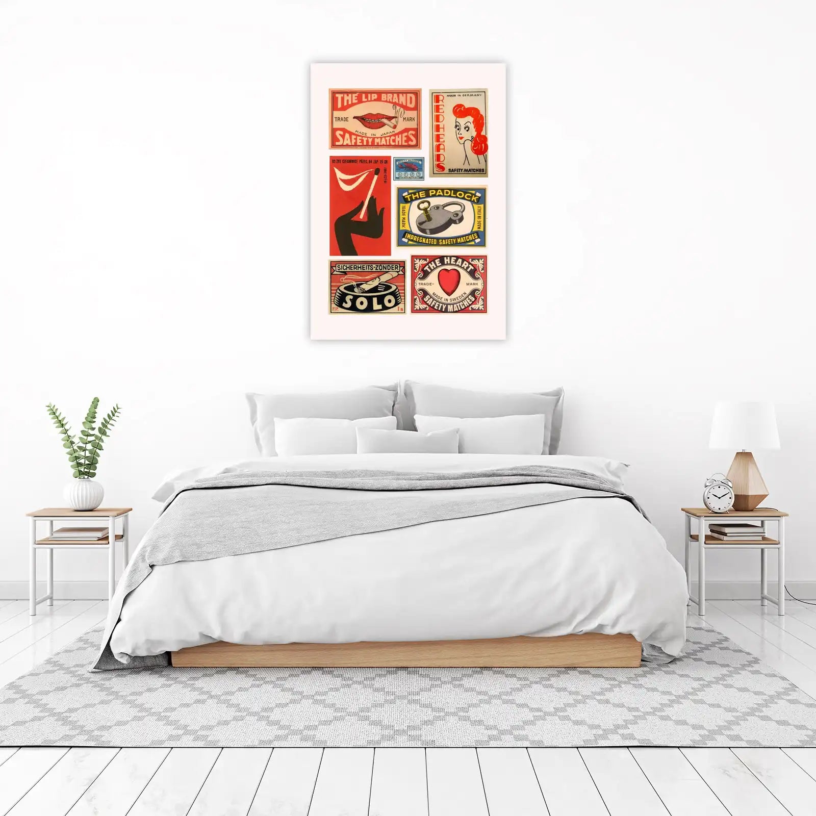 Vintage Matchbox Art Collection Wall Art