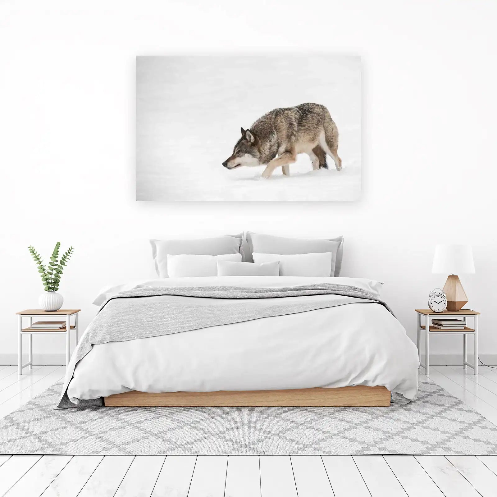 Majestic Wolf in Snow Wall Art