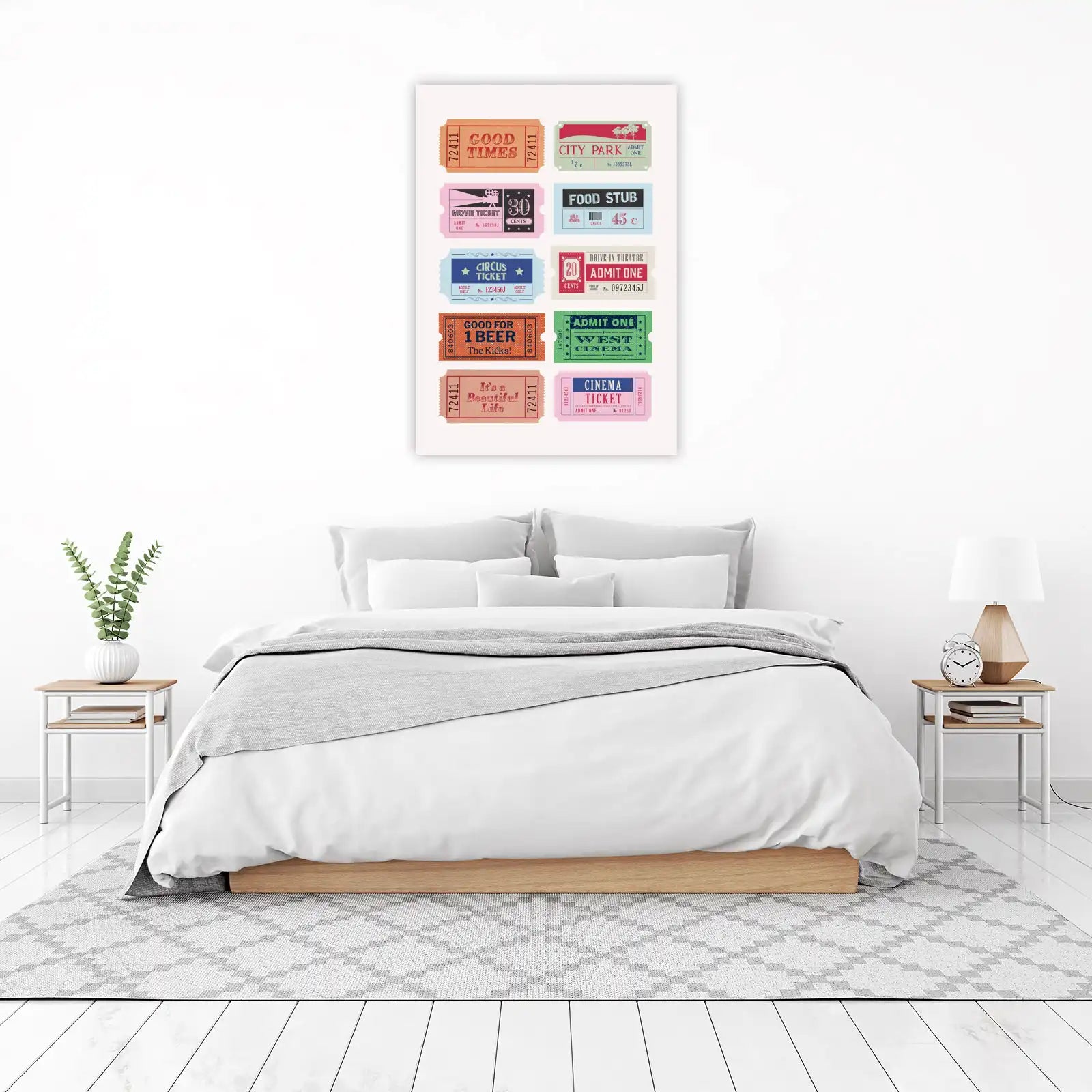 Vintage Ticket Art Wall Art