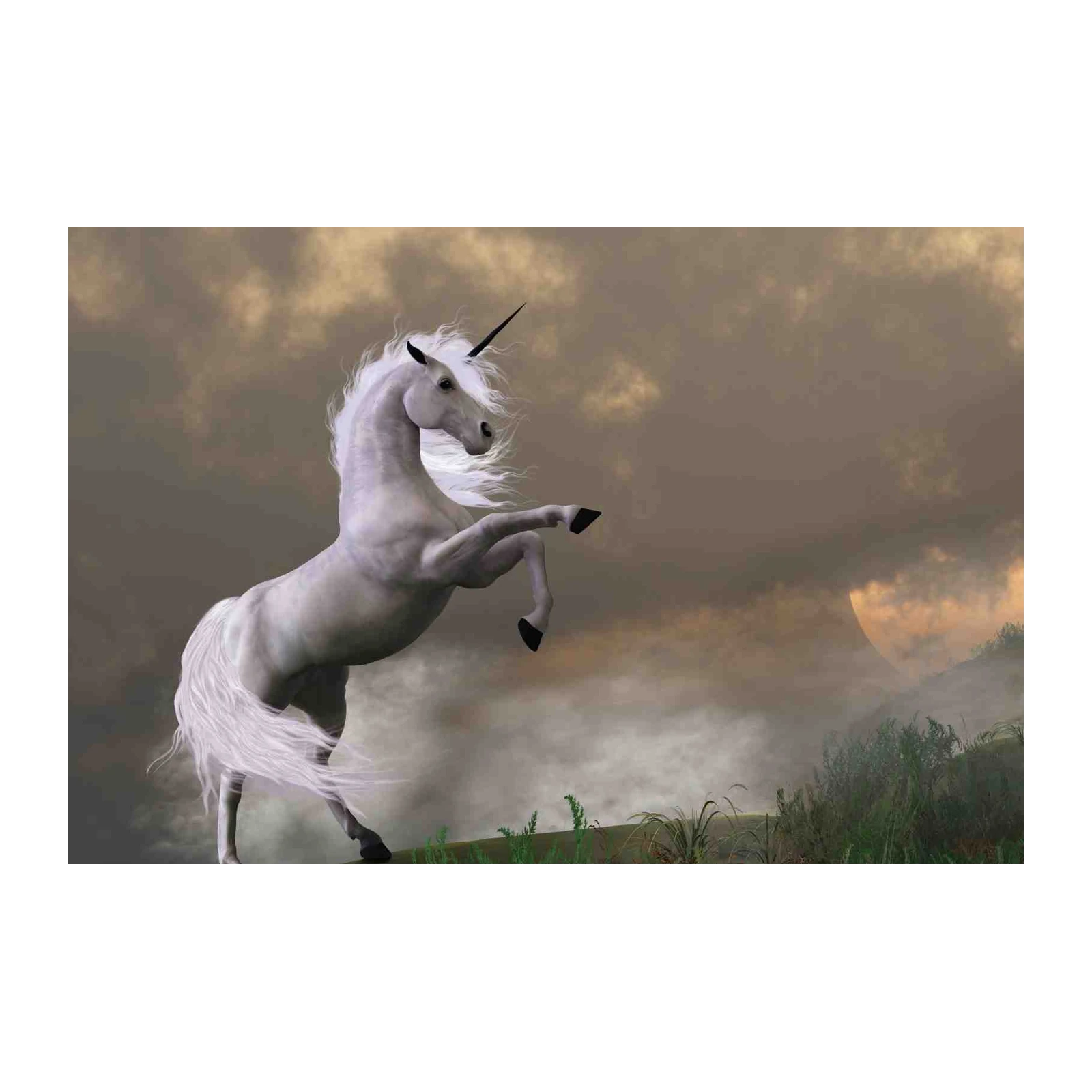 Majestic Unicorn Rearing Horse Wall Art