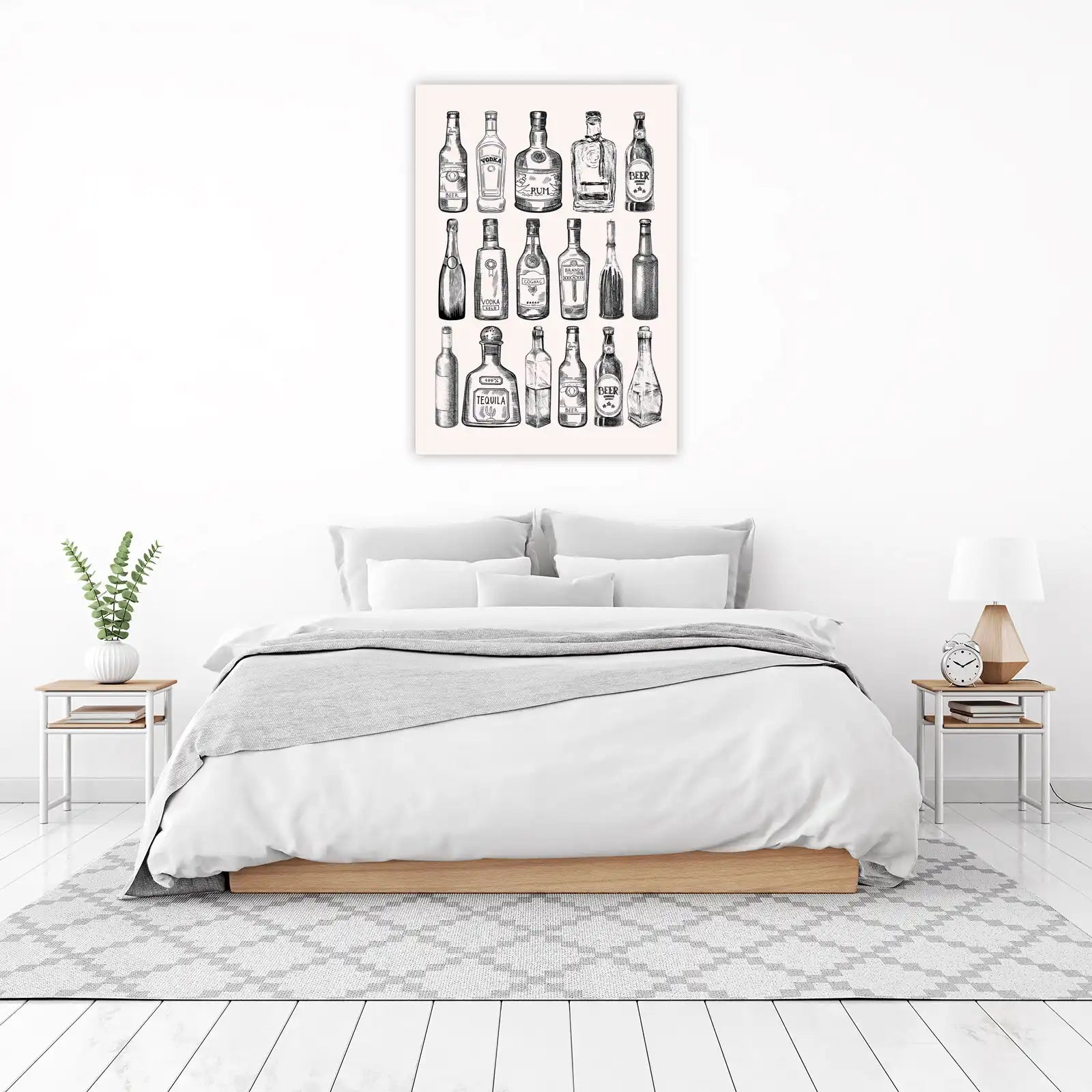 Vintage Spirits & Brews Sketch Wall Art