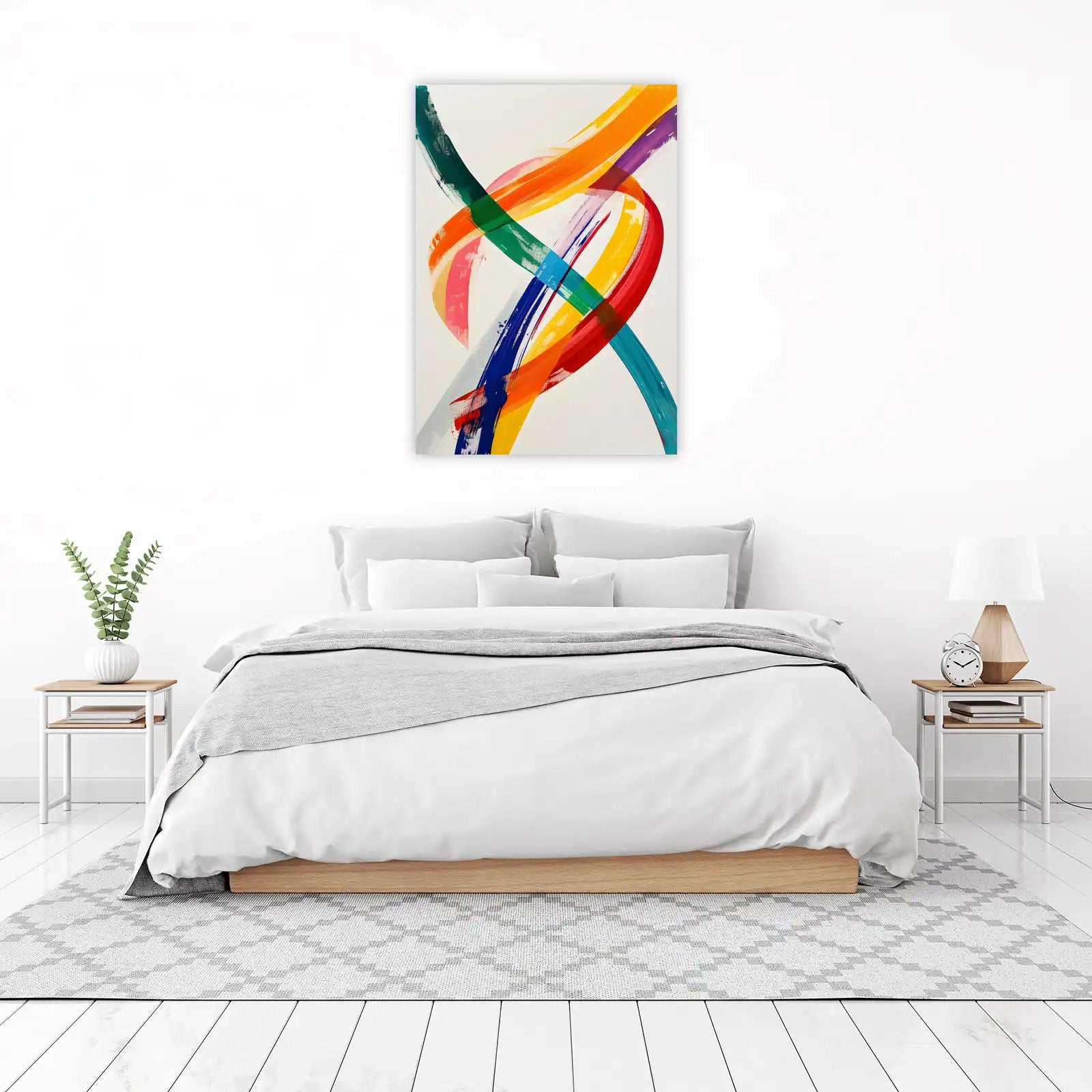 Vibrant Brushstroke Spectrum Wall Art