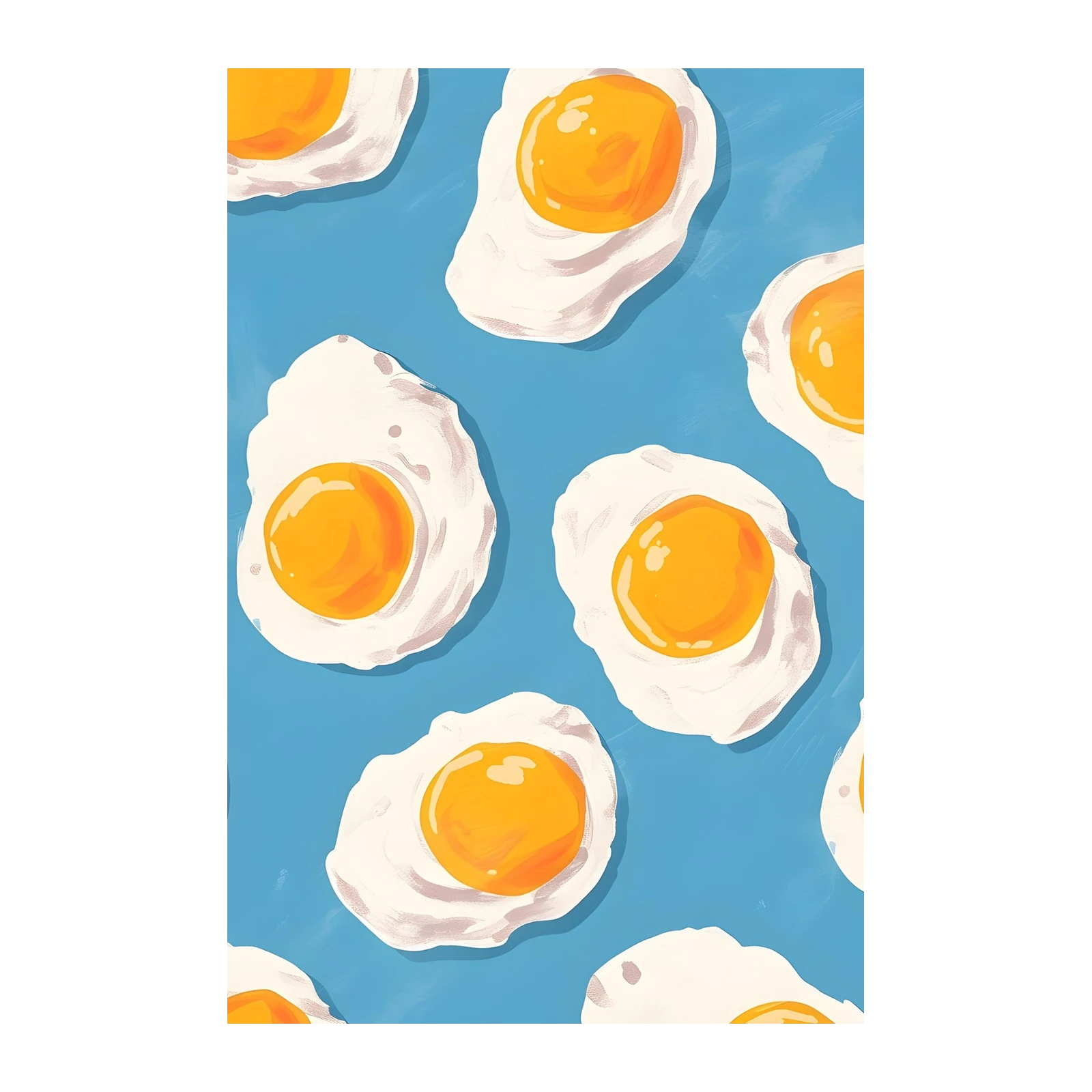 Sunny Side Up Egg Art | Kitchen Wall Decor Wall Art