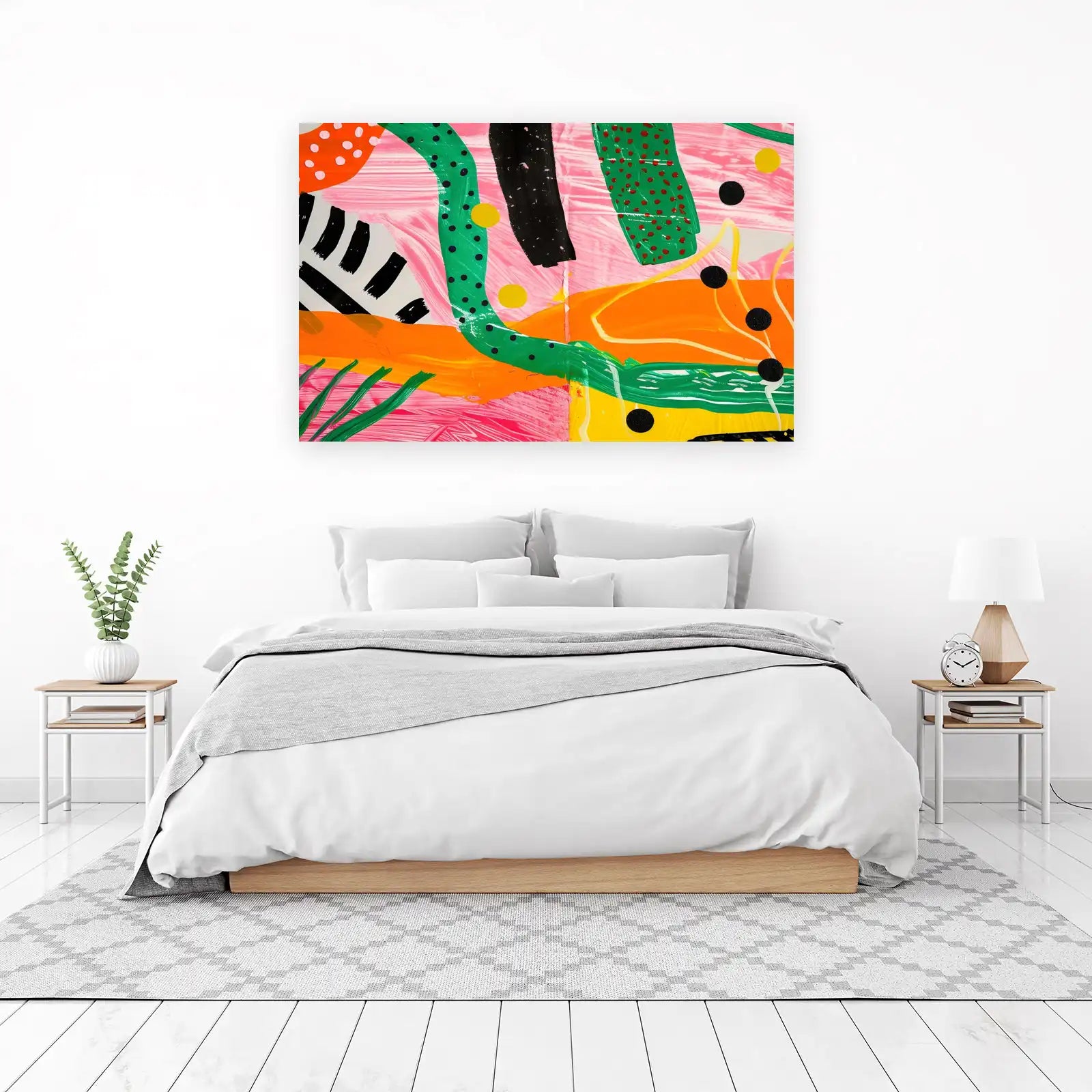 Vibrant Abstract Geometric Shapes Wall Art