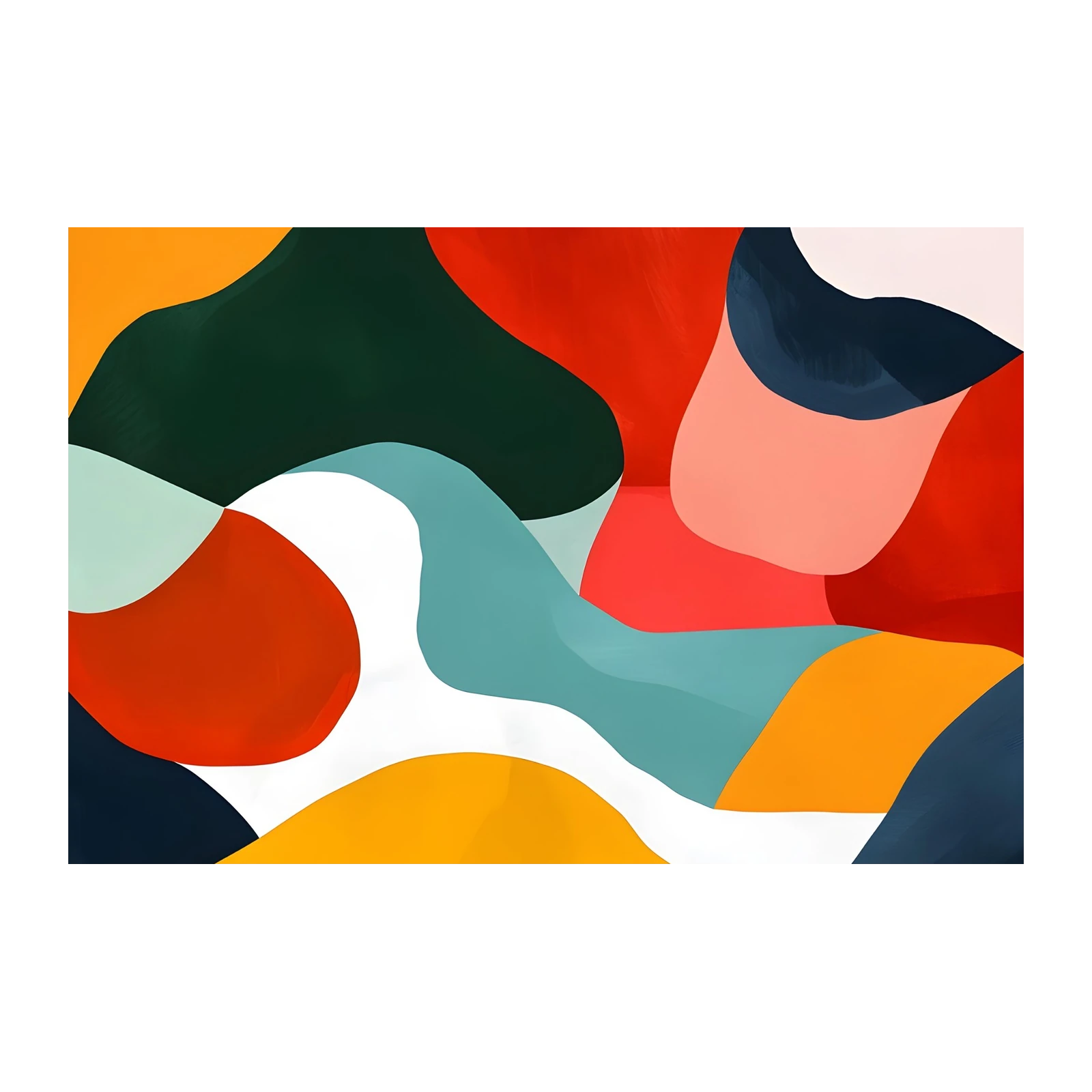 Abstract Organic Shapes Wall Art